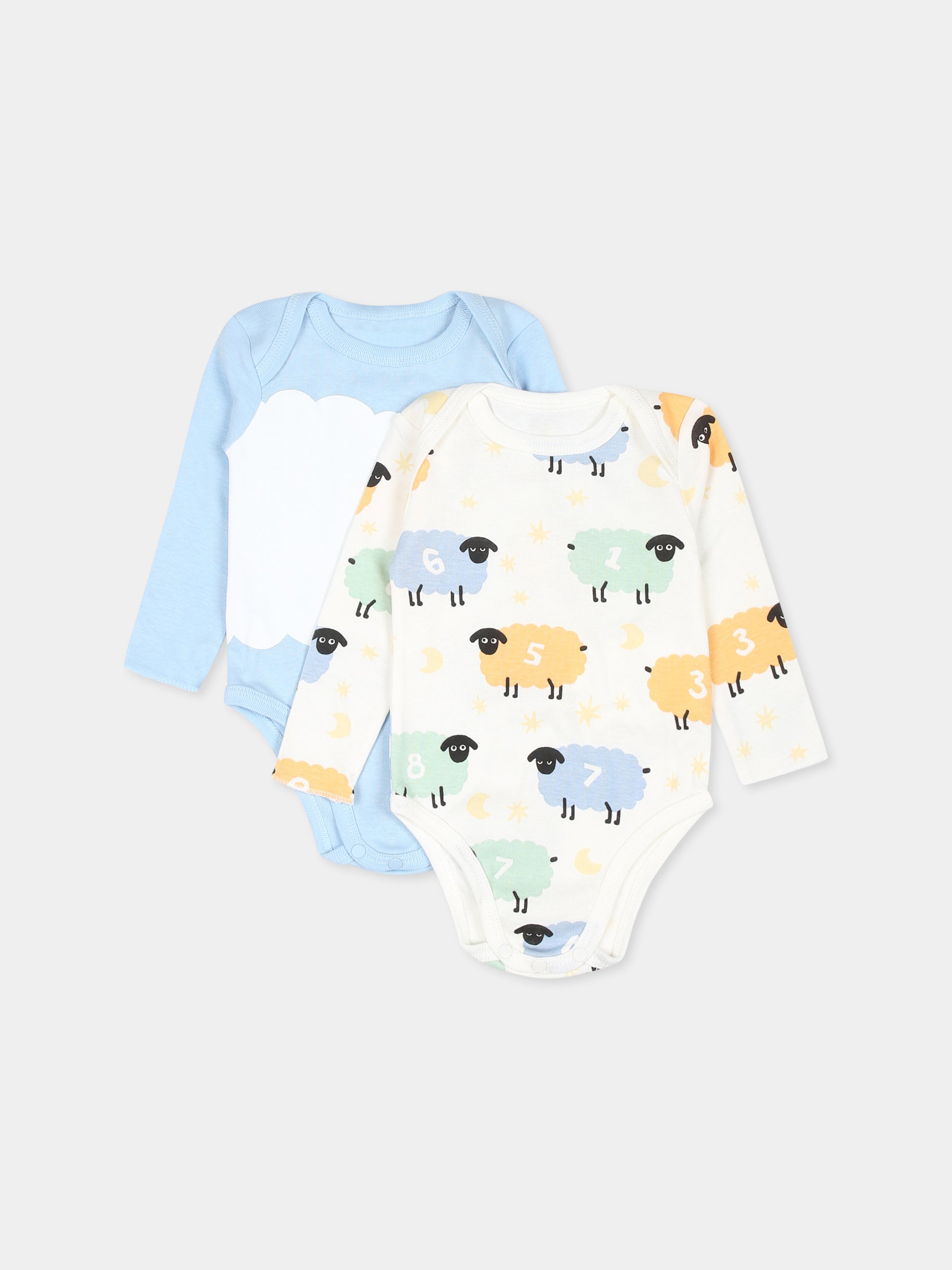 Set body multicolor per neonato con pecore e logo,Stella Mccartney Kids,TVB530 Z2274 101MC