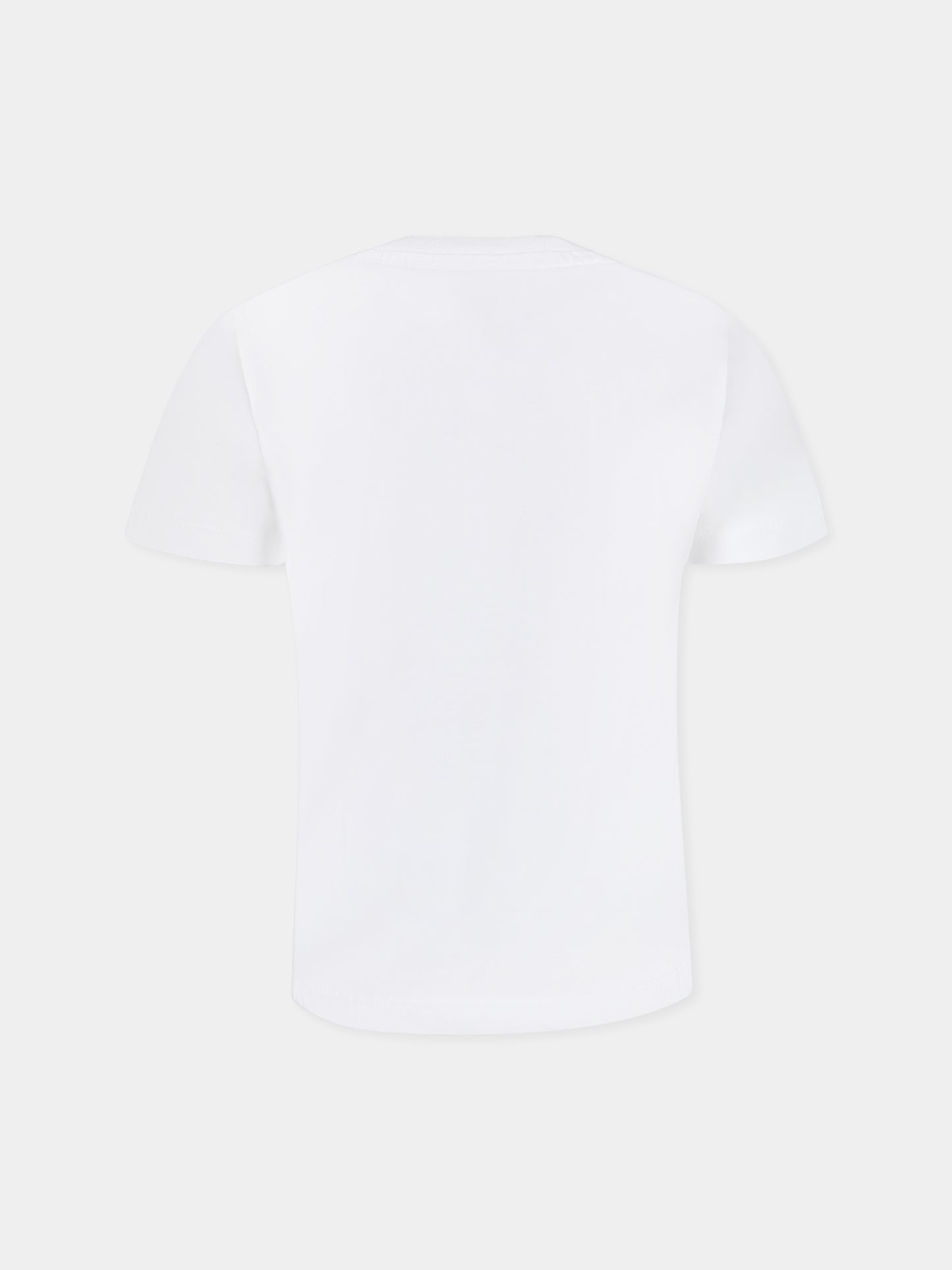 T-shirt bianca per bambini con logo