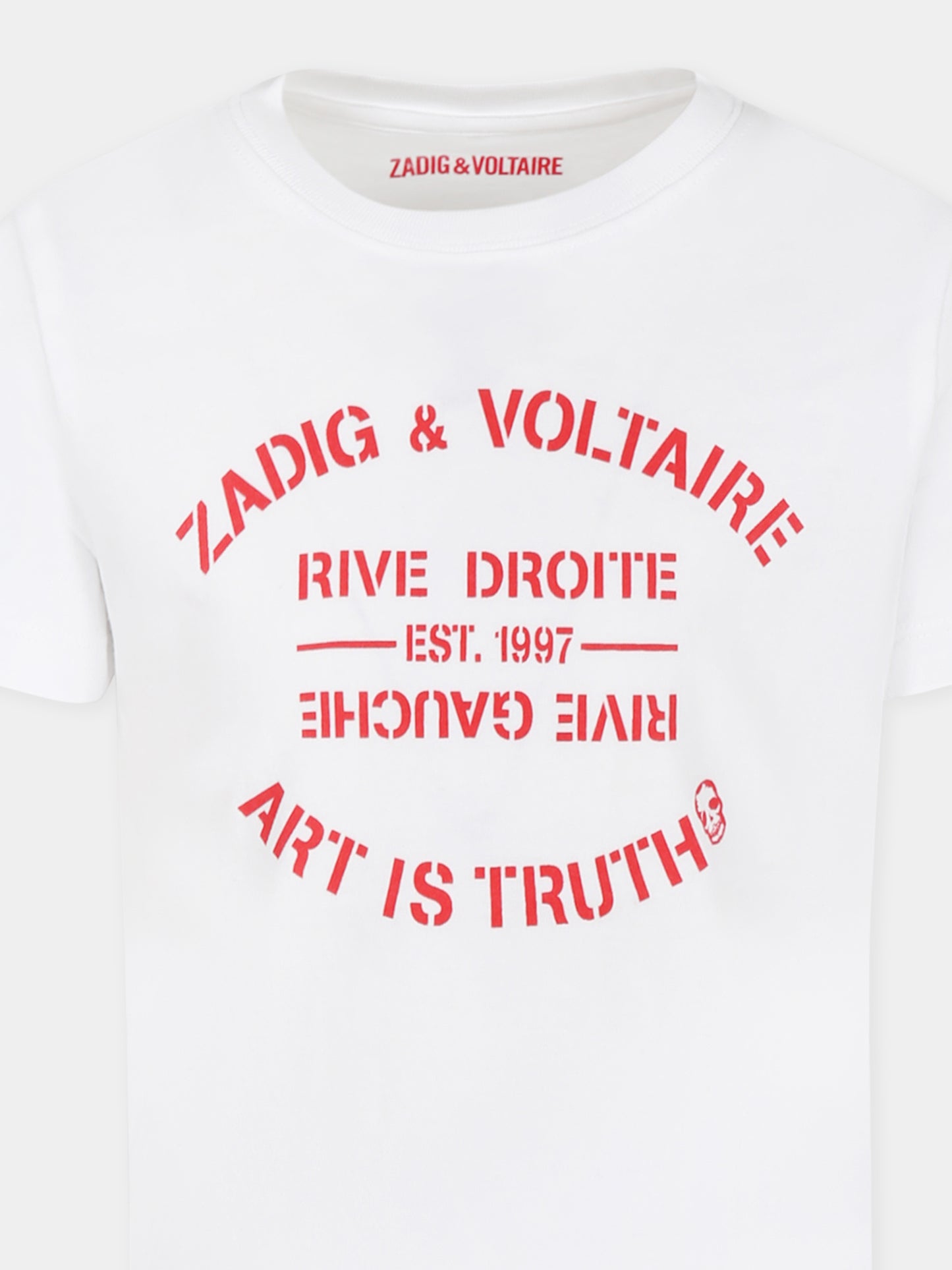 T-shirt bianca per bambini con logo