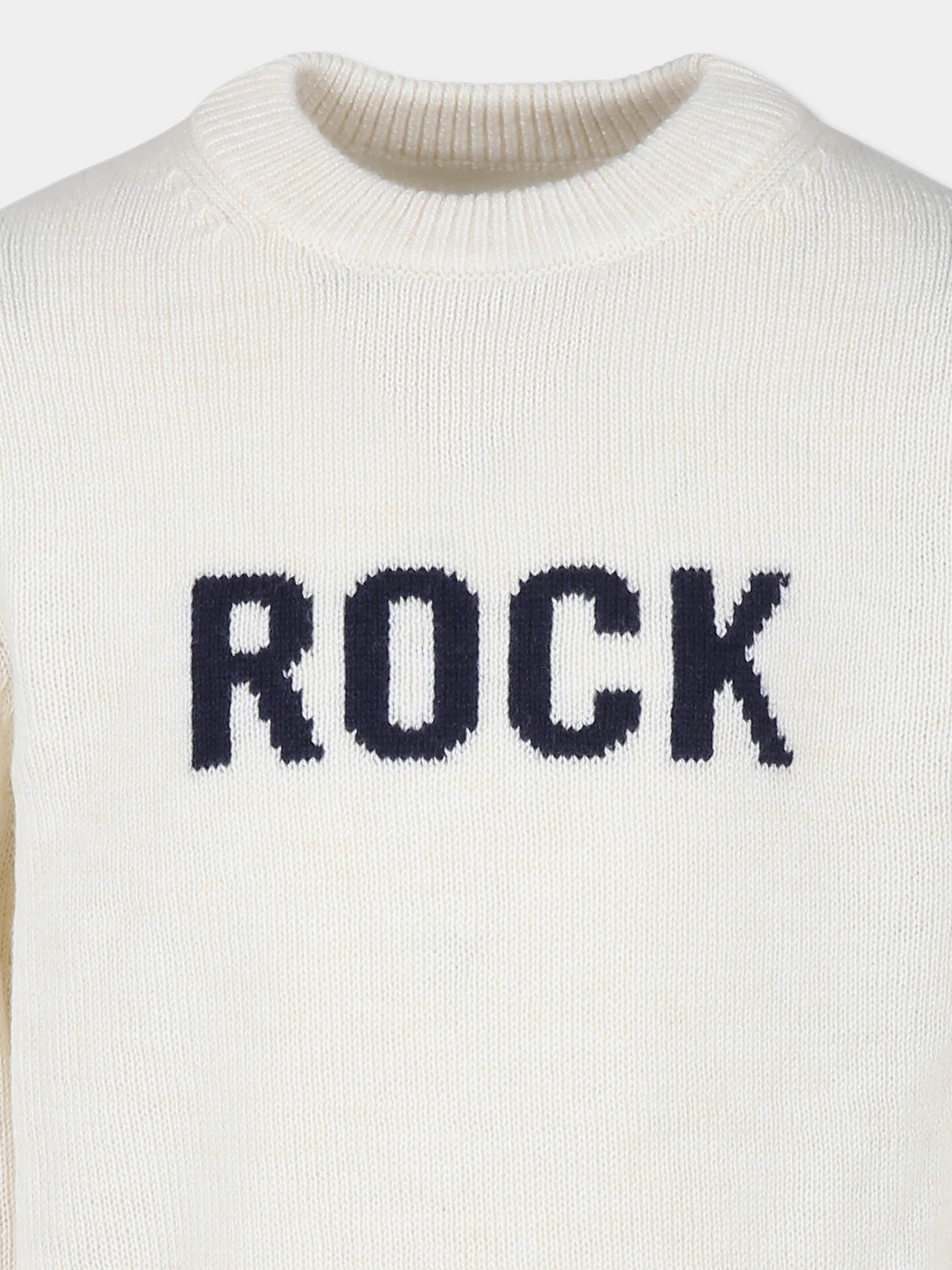 Maglione avorio per bambini con scritta,Zadig & Voltaire Kids,X60168 B57