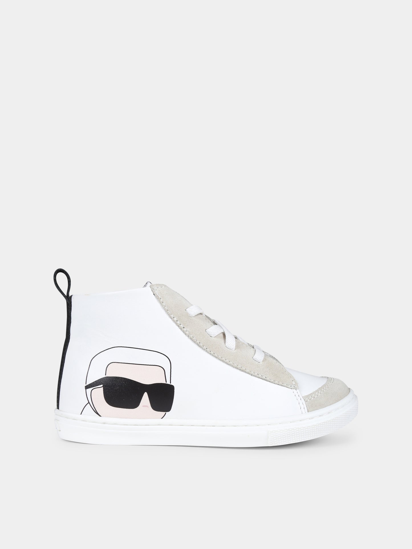 Sneakers bianche per bambini con Karl,Karl Lagerfeld Kids,Z30319 10P