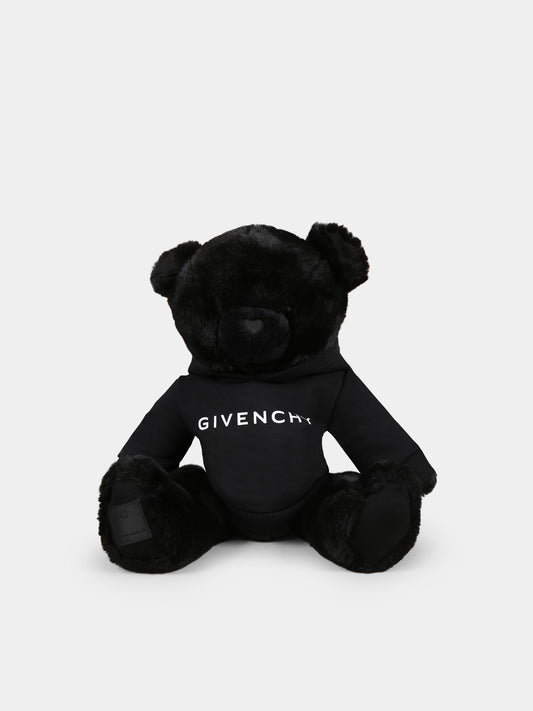 Peluche nero per neonati con logo,Givenchy Kids,H30515 09B