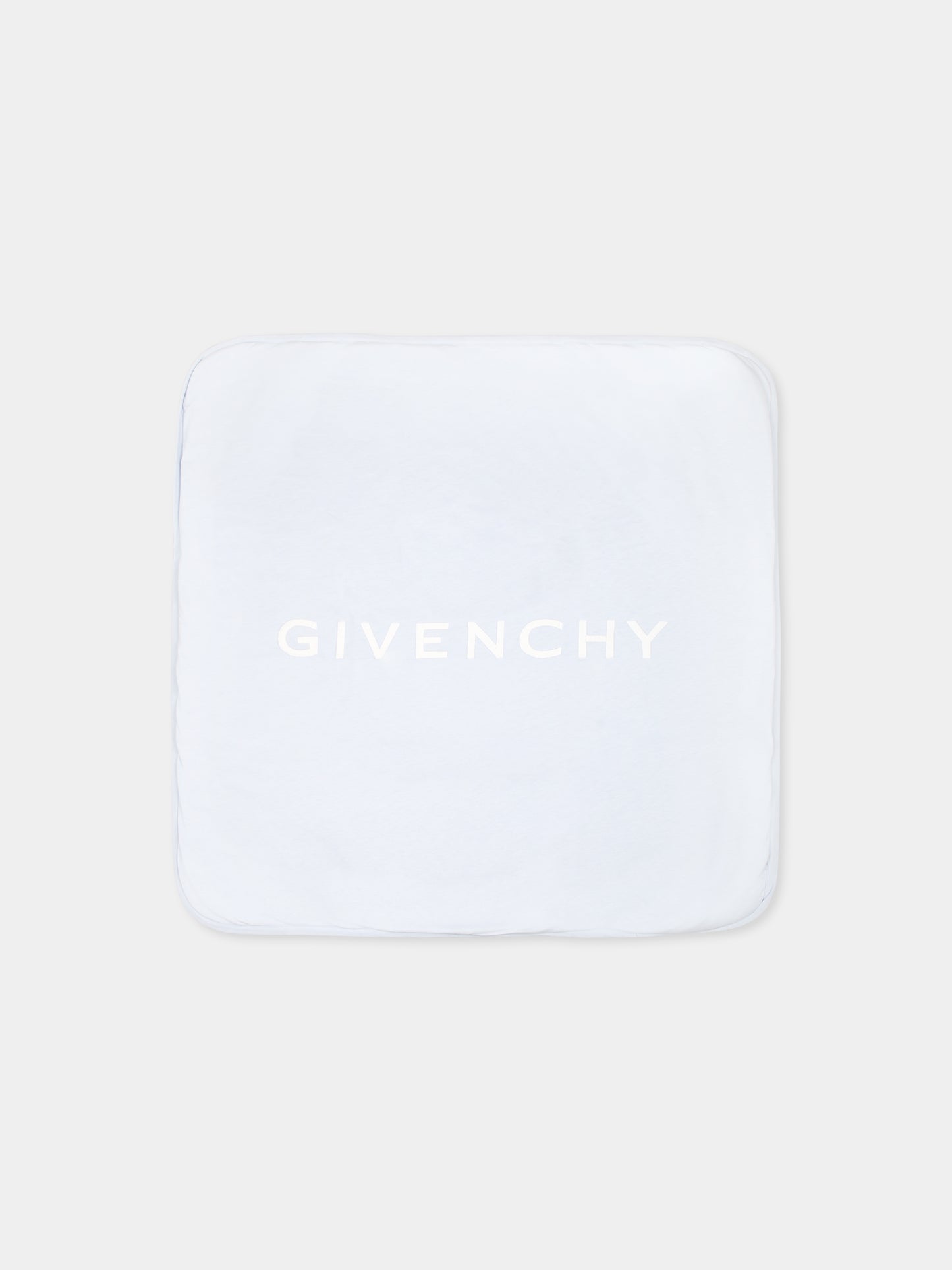 Coperta celeste per neonato con logo e iconico motivo 4G,Givenchy Kids,H30525 771