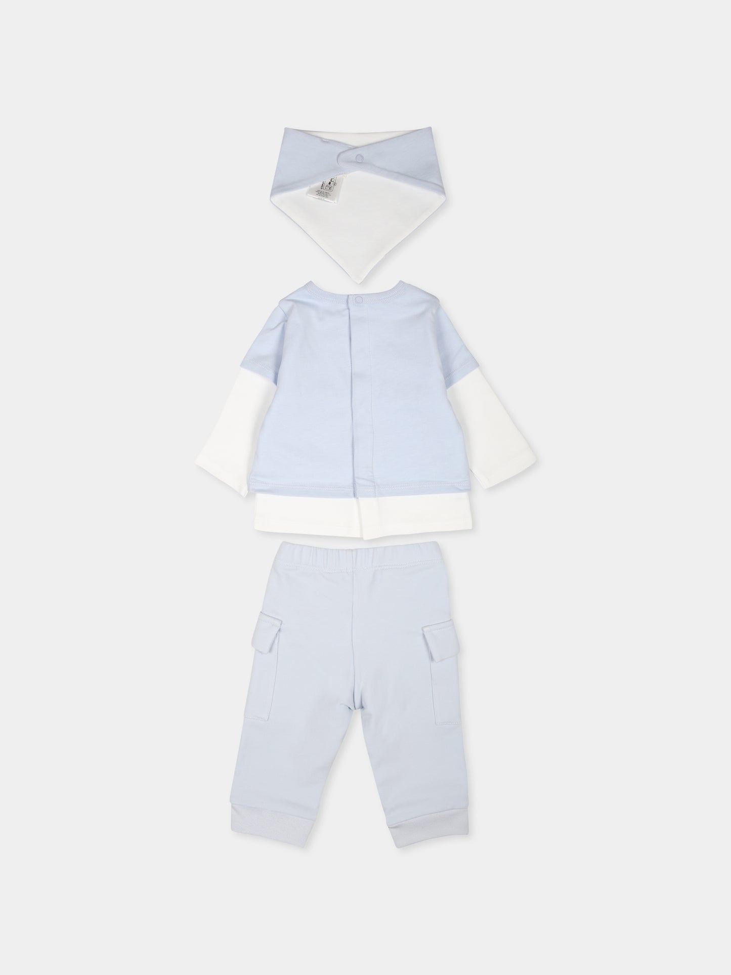 Completo nascita celeste per neonato con logo,Givenchy Kids,H30508 771