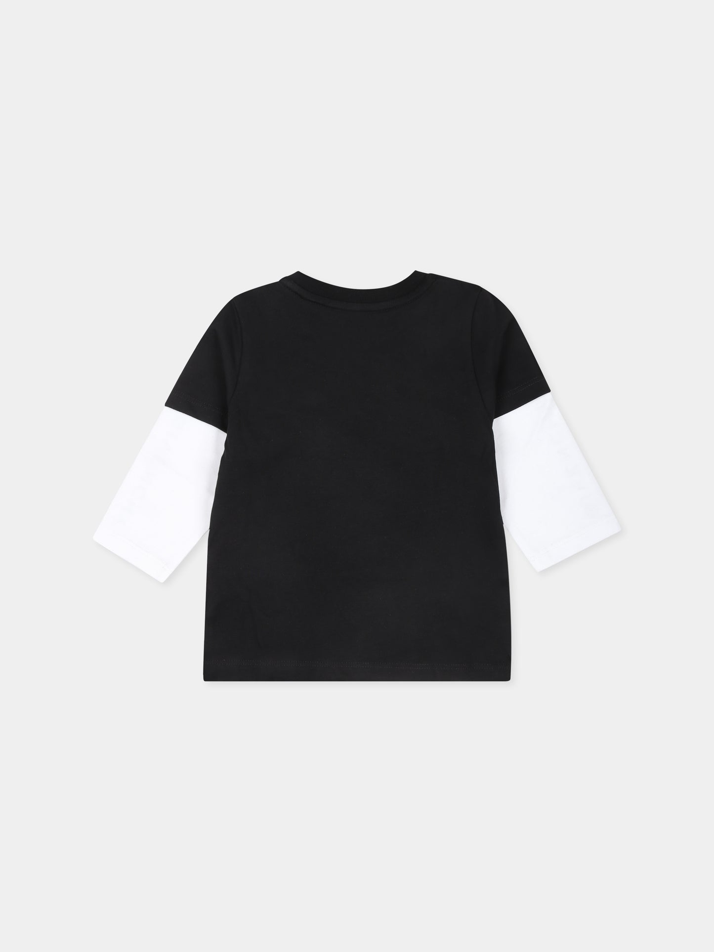 T-shirt nera per neonati con logo,Givenchy Kids,H30475 09B