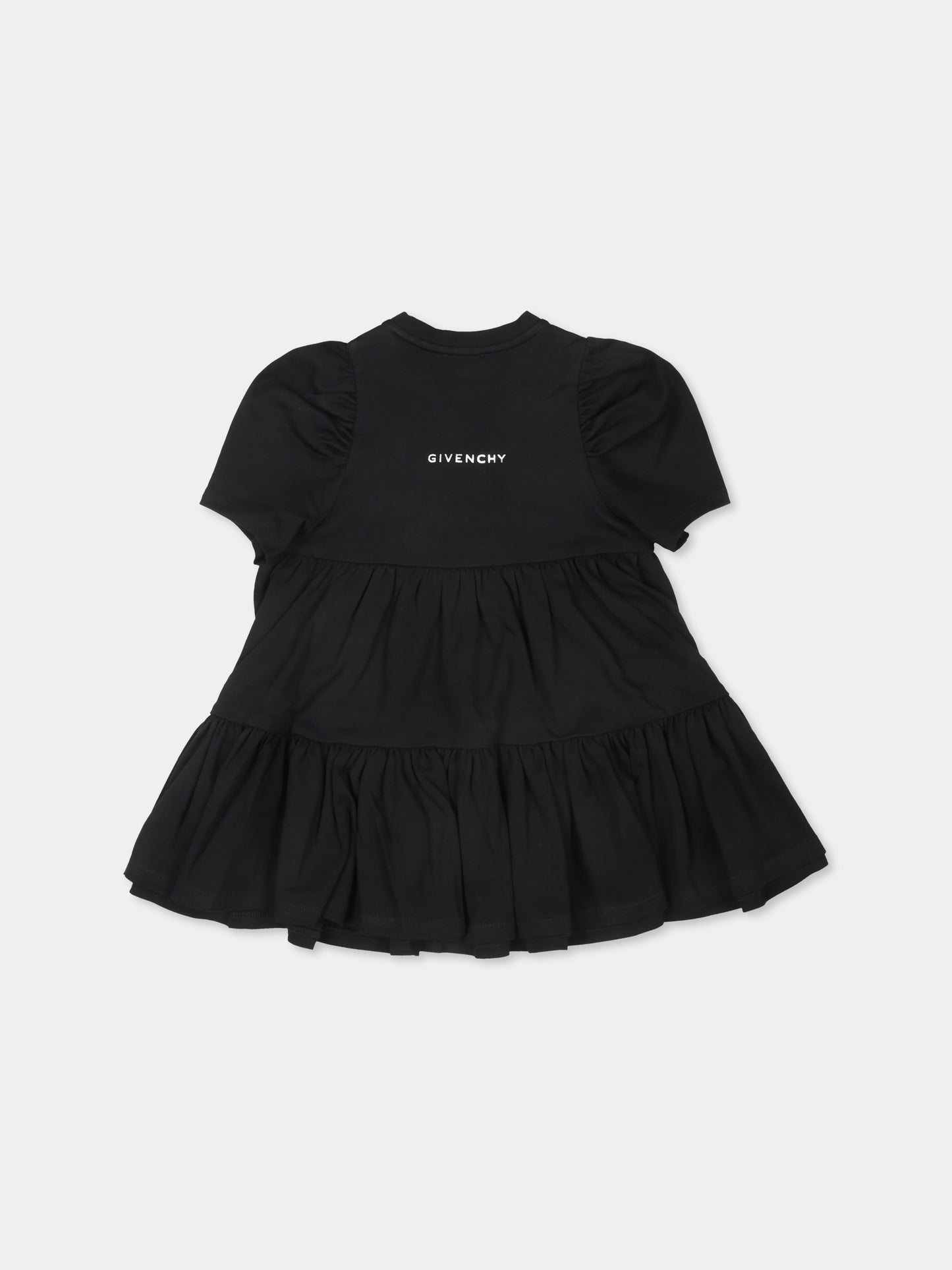 Vestito nero per neonata con iconico motivo 4G,Givenchy Kids,H30480 09B