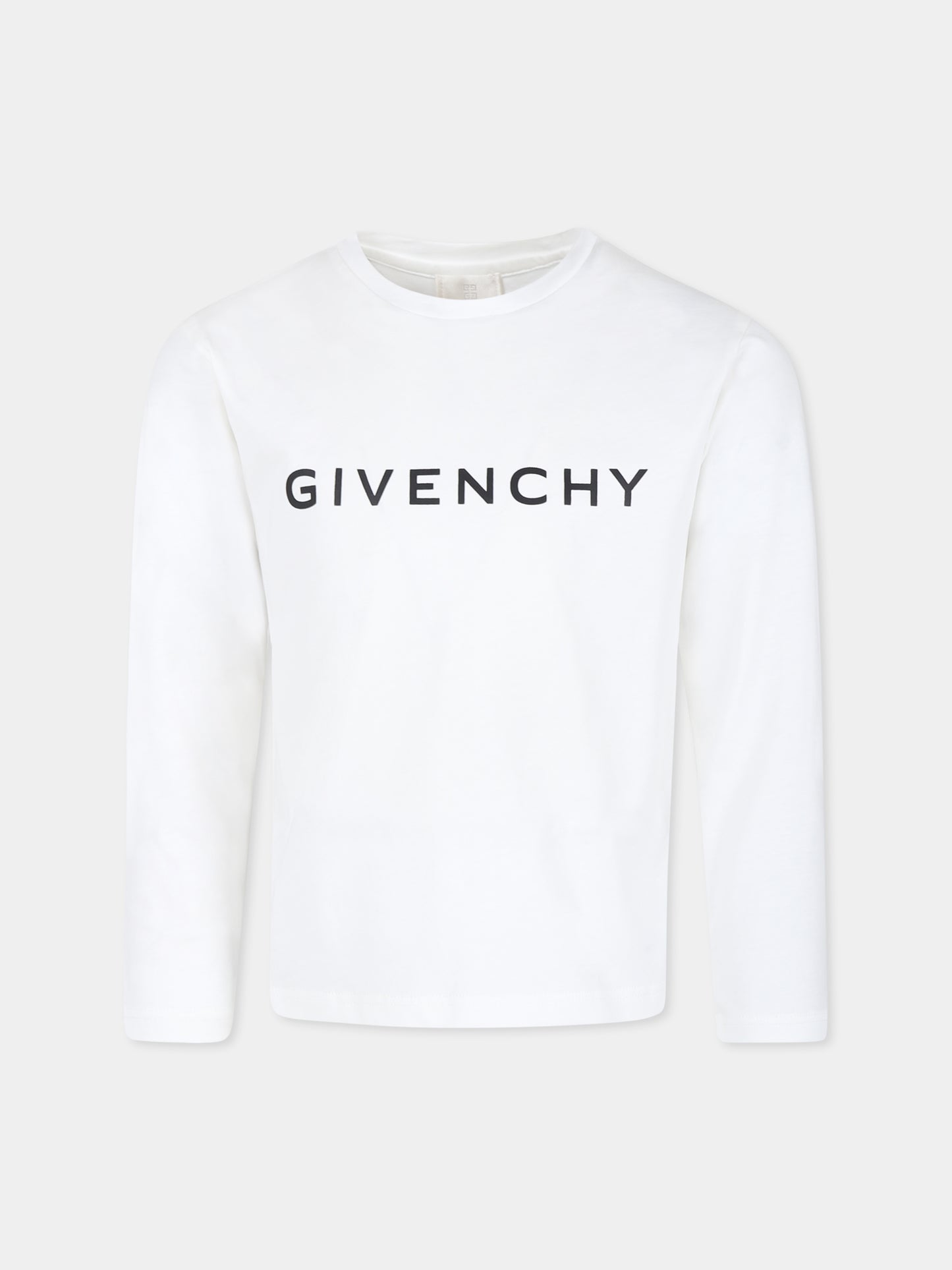 T-shirt bianca per bambini con logo,Givenchy Kids,H30430 117