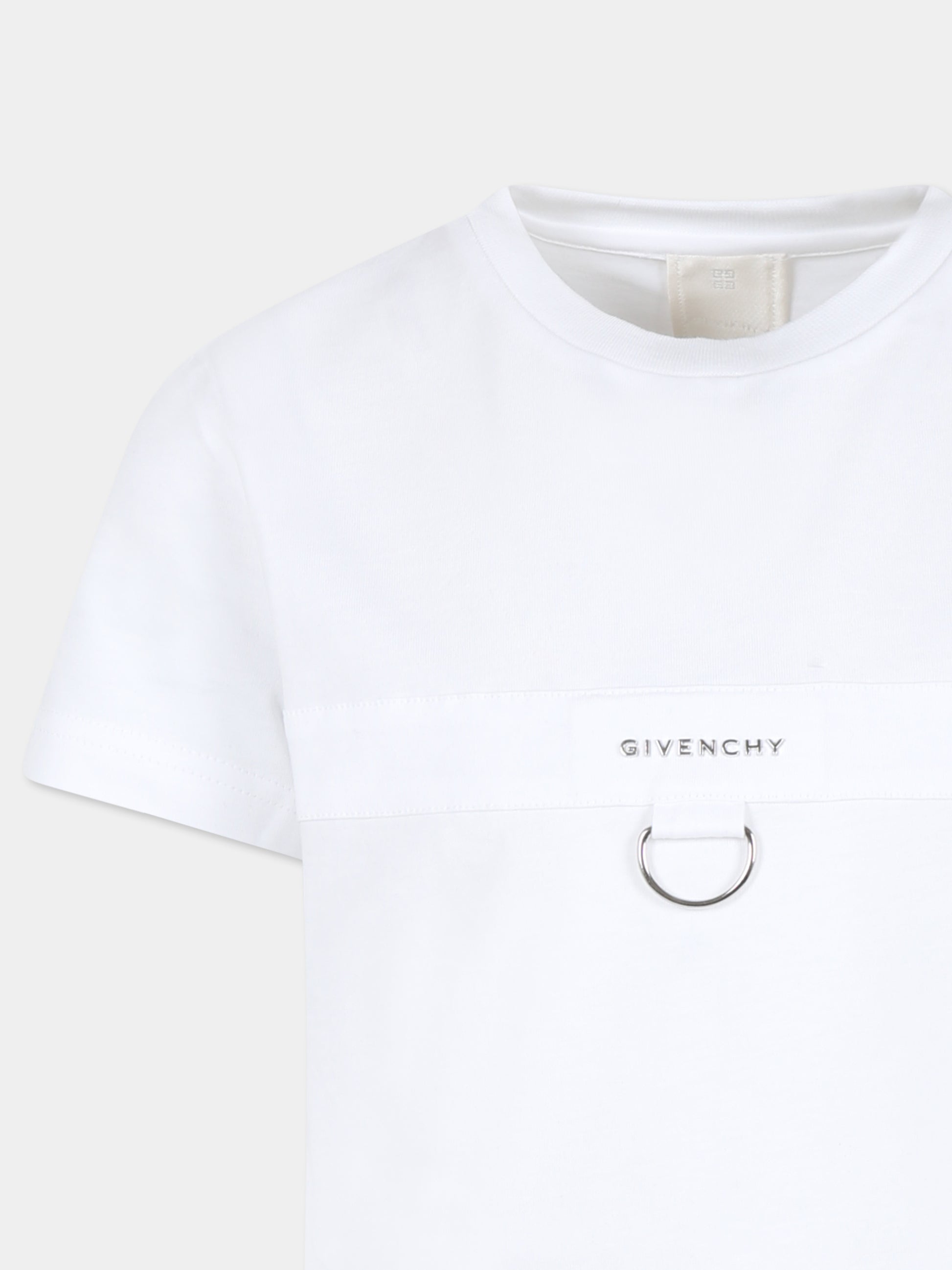 T-shirt bianca per bambino con logo,Givenchy Kids,H30552 10P