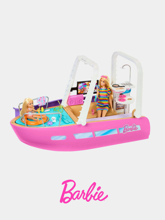 Barca dei sogni fucsia per bambina con piscina,Barbie,HJV37