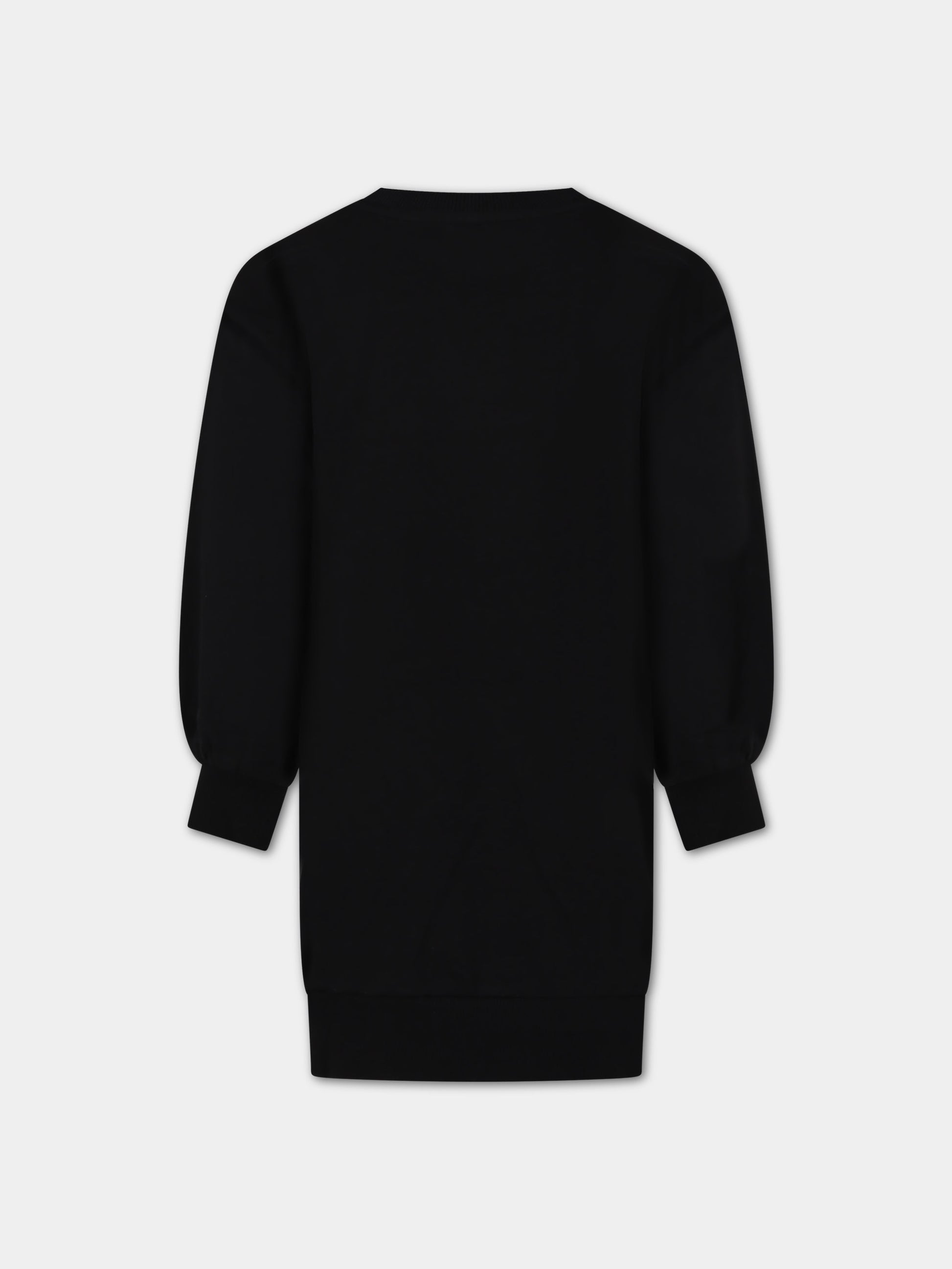 Vestito nero per bambina con Teddy Bears e logo,Moschino Kids,HDV0DP LCA40 60100