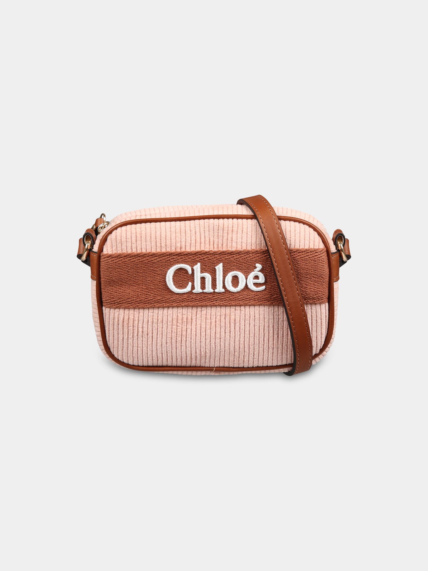 Borsa rosa per bambina con logo,Chloé Kids,C20273 454