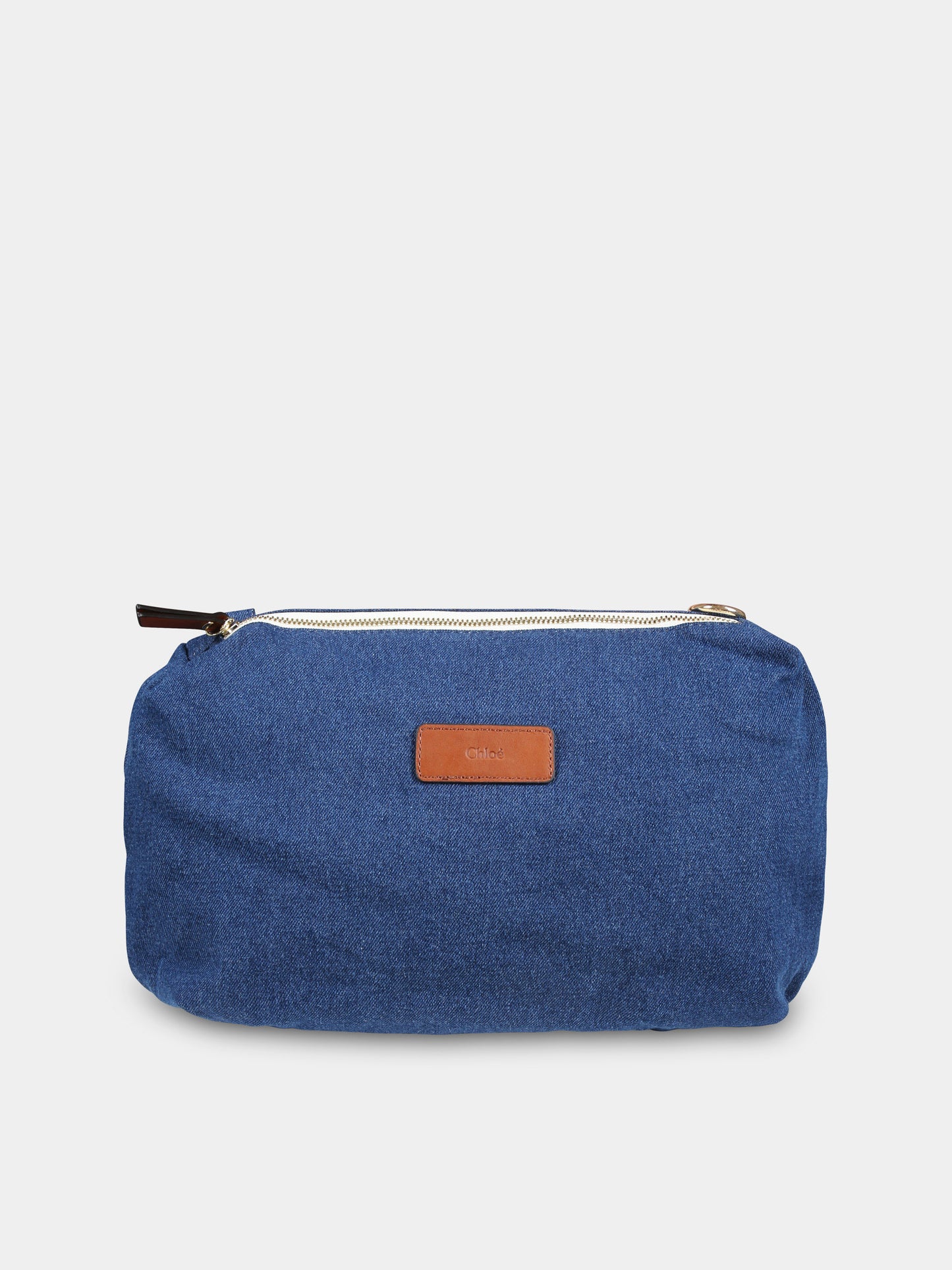 Borsa mamma blu per neonati con logo,Chloé Kids,C20376 Z10