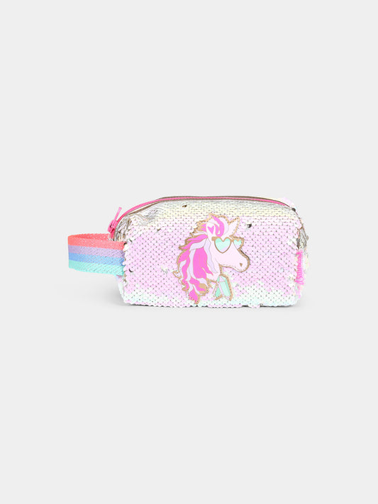 Pochette rosa per bambina con pegaso,Billieblush,U20625 44L