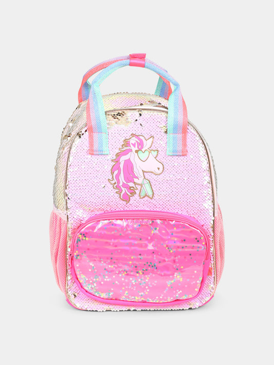 Zaino rosa per bambina con pegaso,Billieblush,U20617 44L