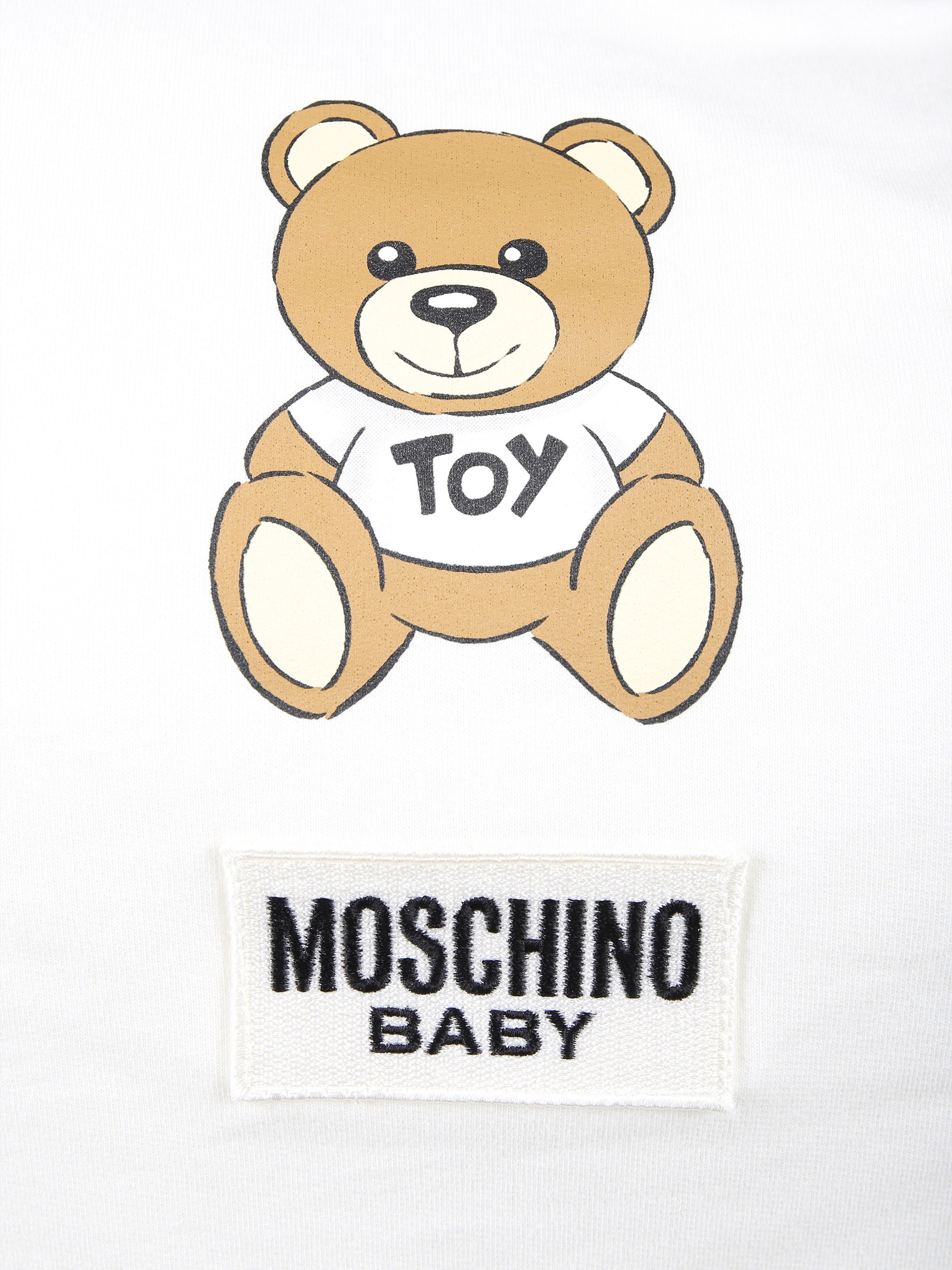Borsa mamma bianca per neonato con Teddy Bear e logo,Moschino Kids,MTX03D LCA40 10063