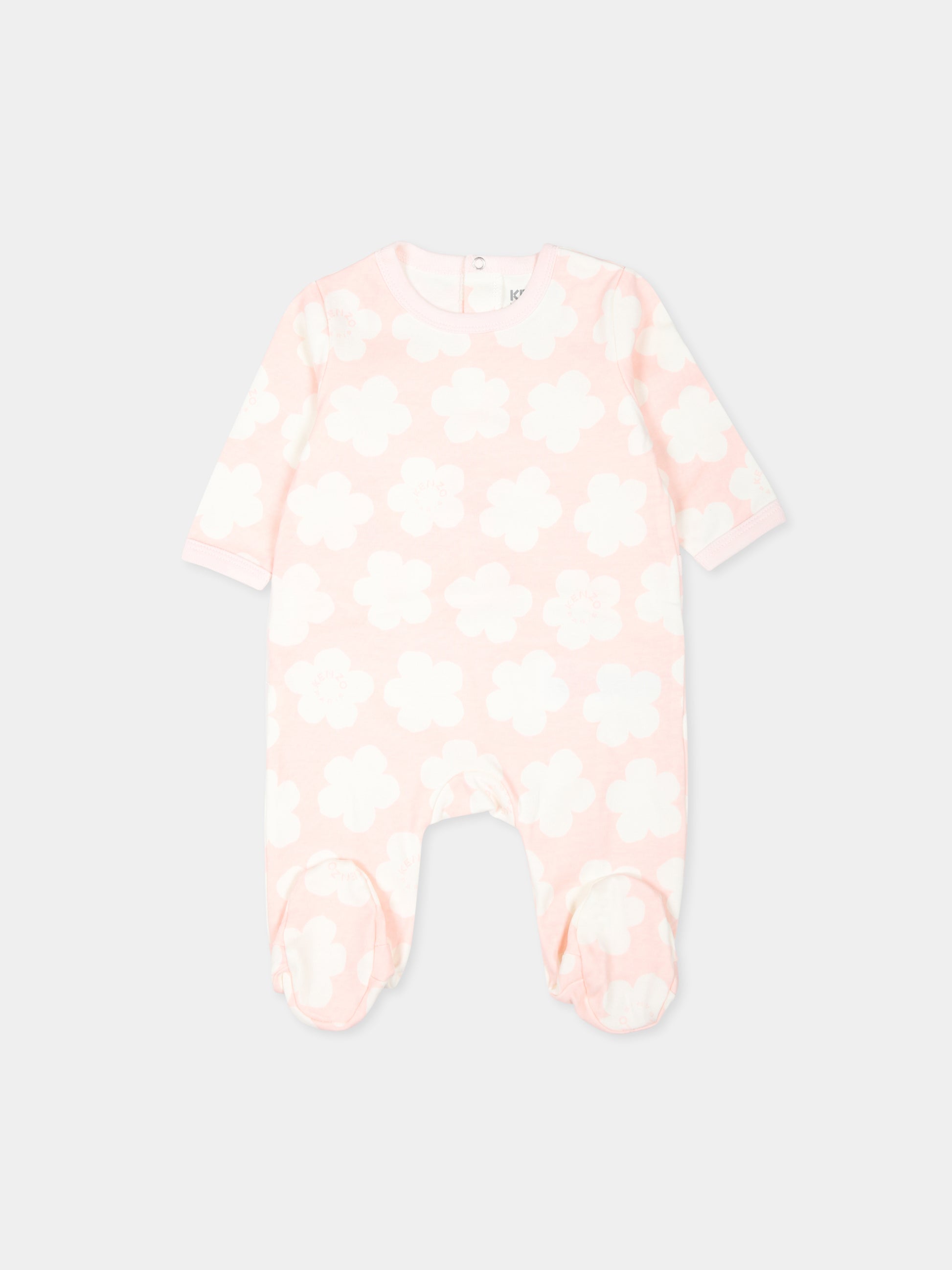 Set tutina celeste per neonato con Tour Eiffel e logo,Kenzo Kids,K60458 47R