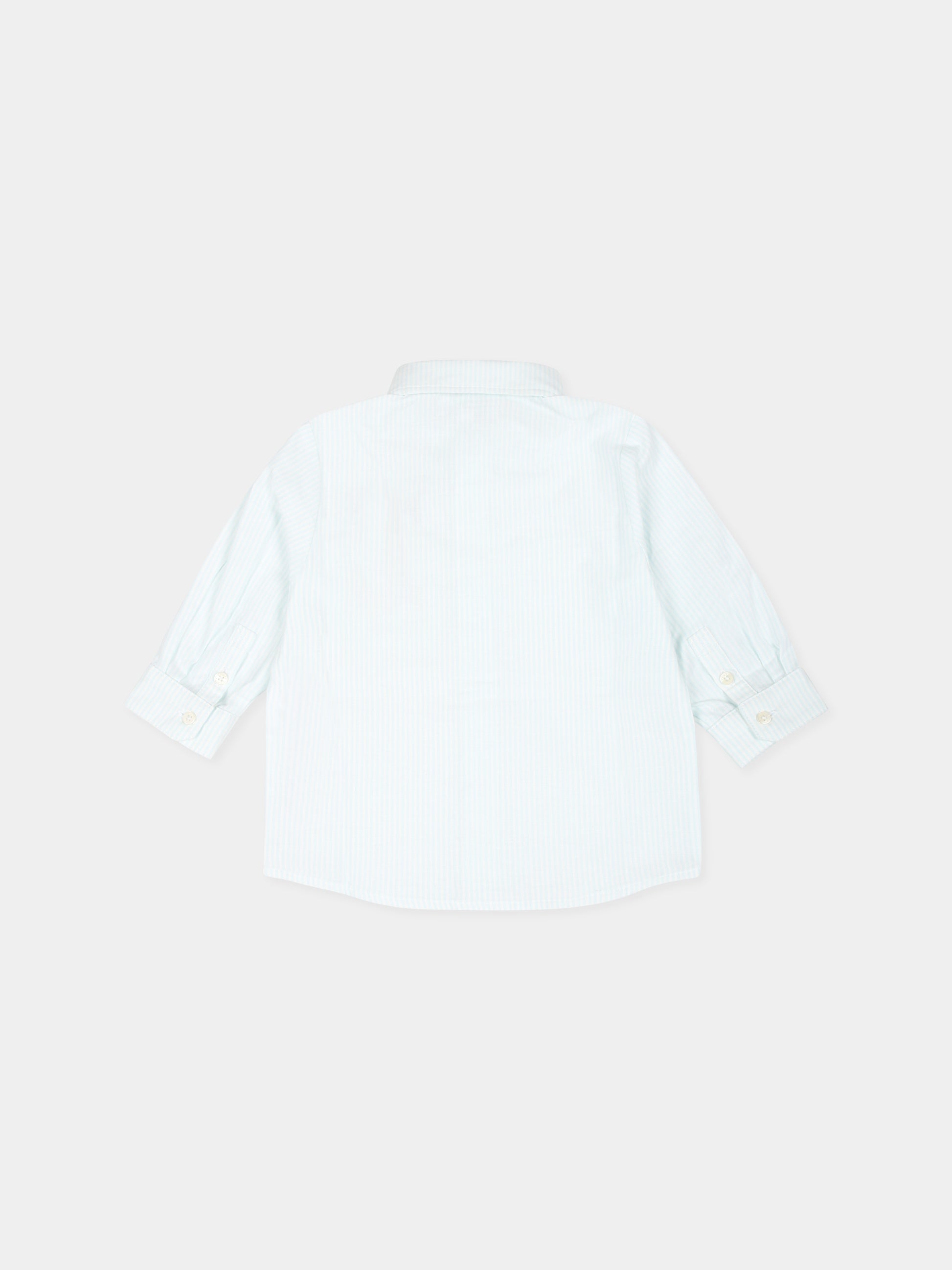 Camicia celeste per neonato con coccodrillo,Kenzo Kids,K60502 78B