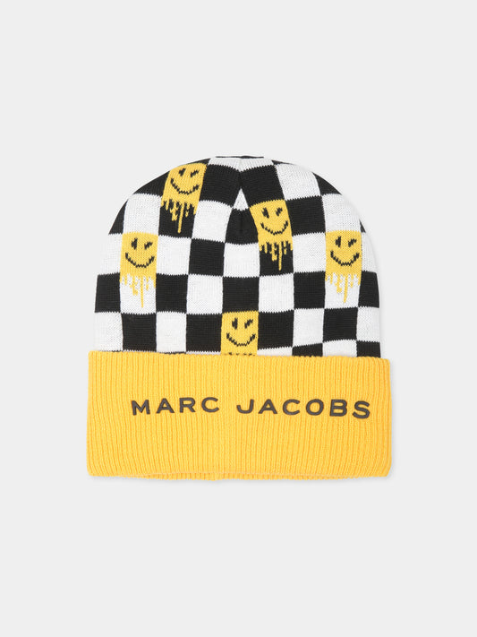 Berretto giallo per bambini con logo,Marc Jacobs,W60350 566