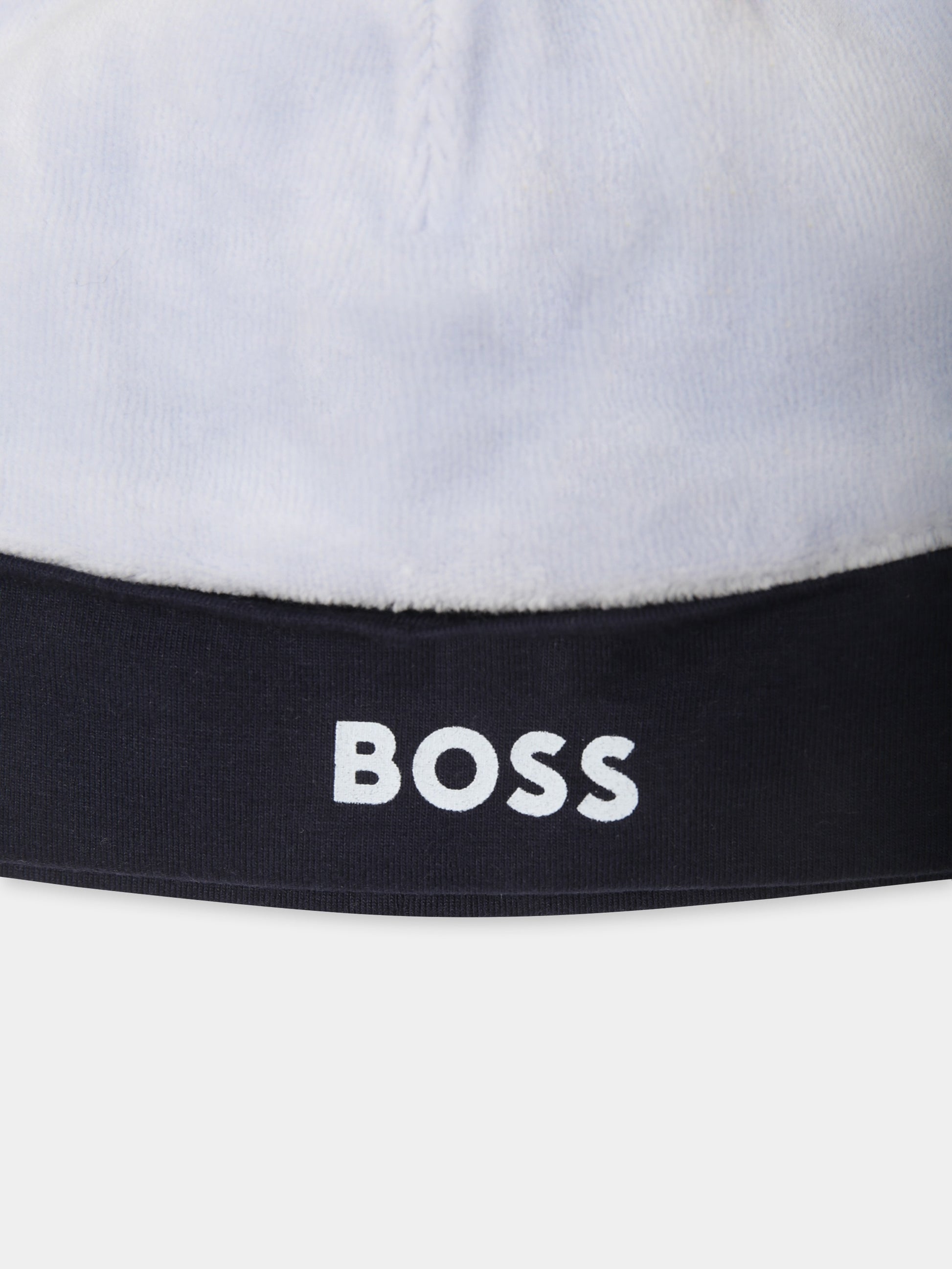 Cappello celeste per neonato con logo,Boss,J51038 771