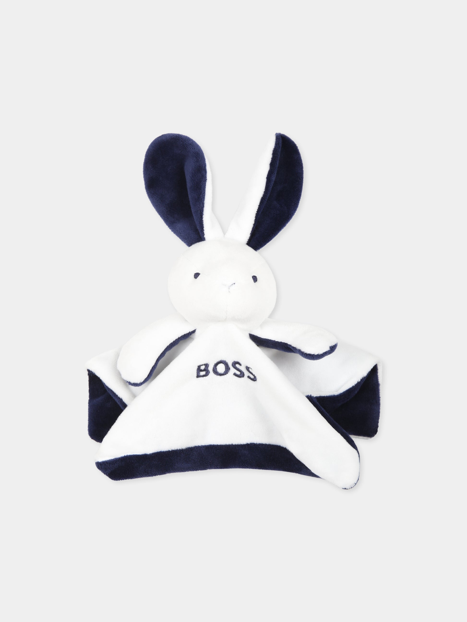 Doudou bianco per neonato con logo,Boss,J90P21 10B