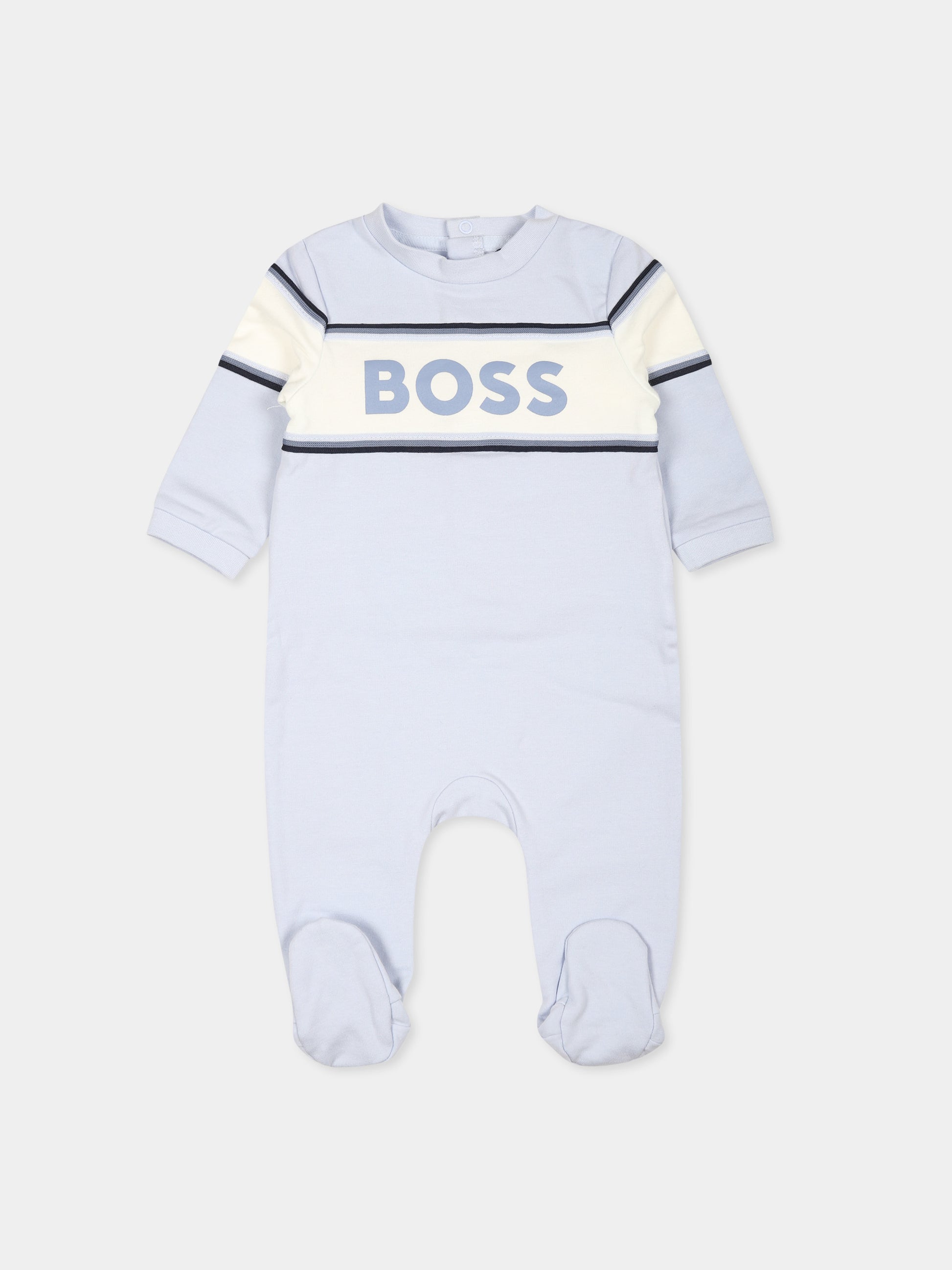 Set tutina celeste per neonato con logo,Boss,J51064 771