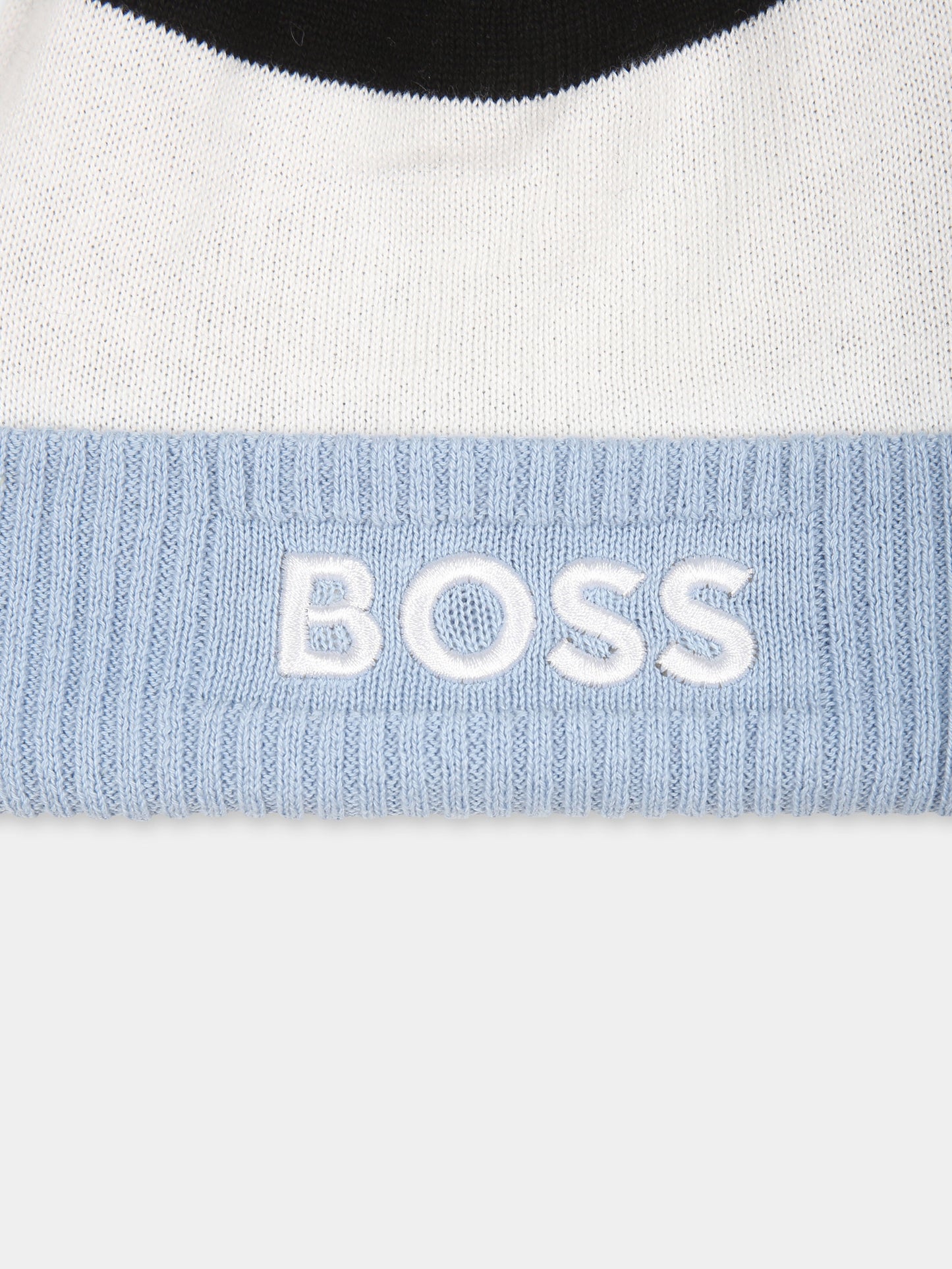 Berretto blu per neonato con logo,Boss,J51597 049