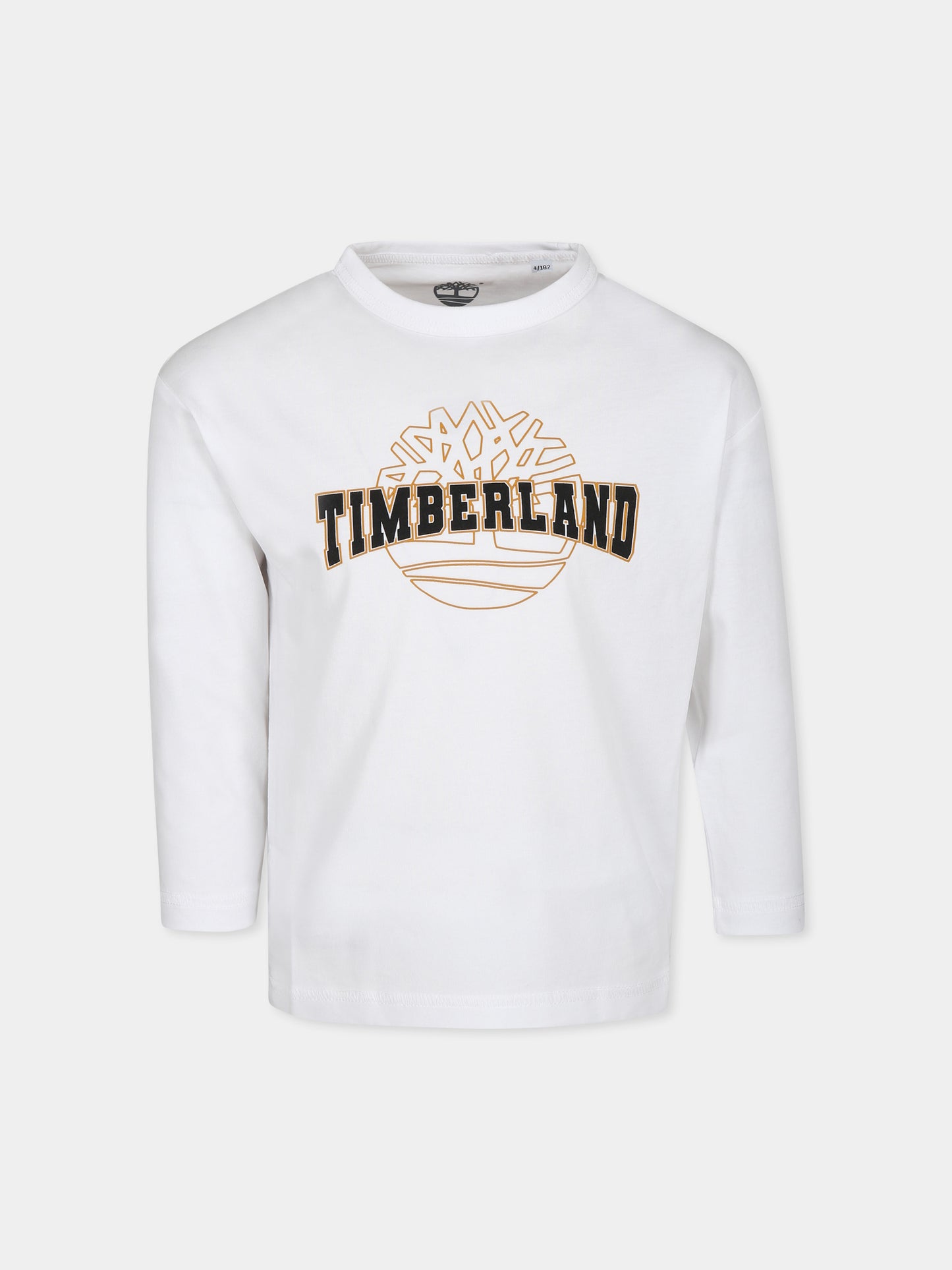 T-shirt bianca per bambino con logo,Timberland,T60293 10P