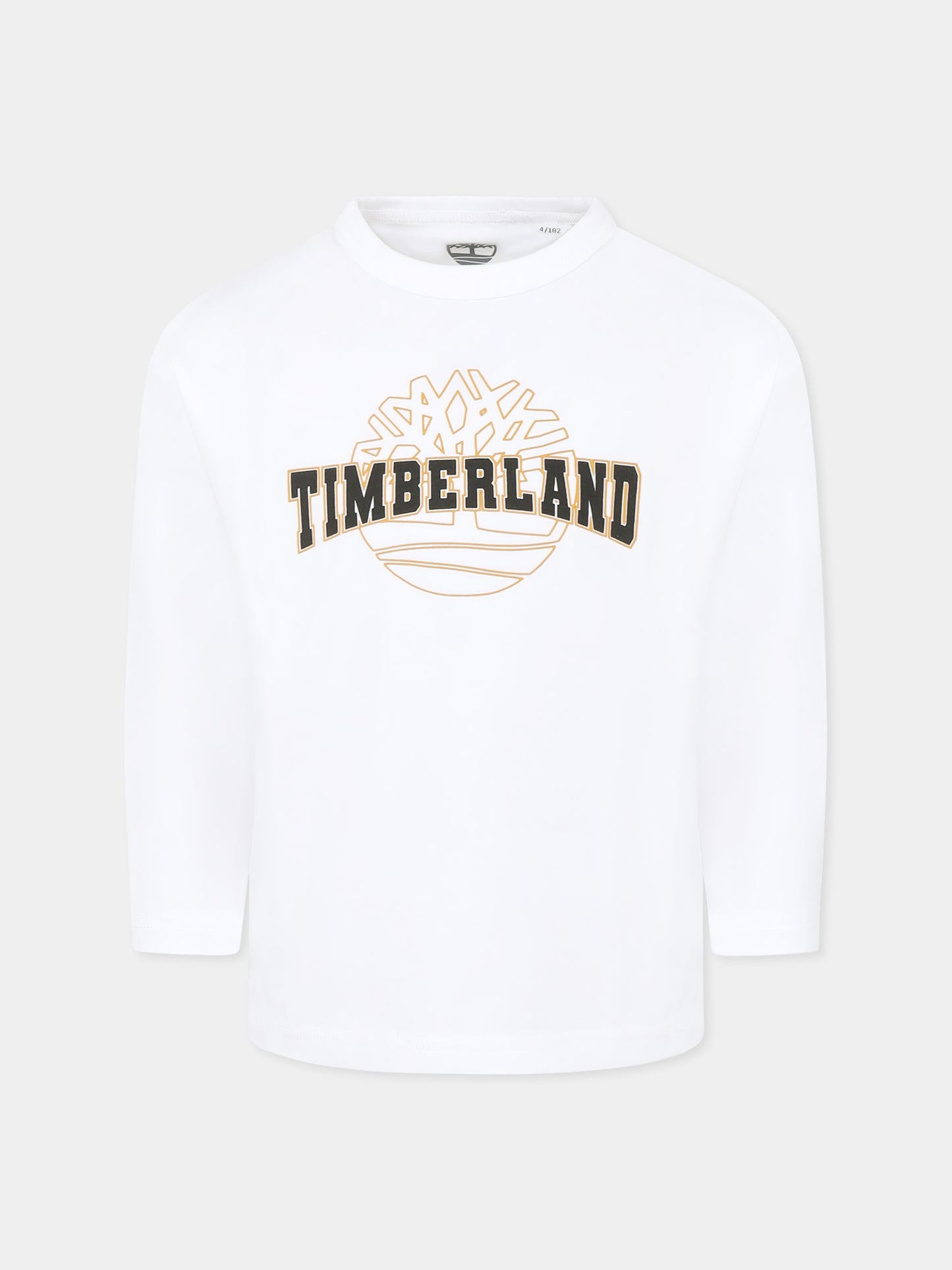 T-shirt bianca per bambino con logo