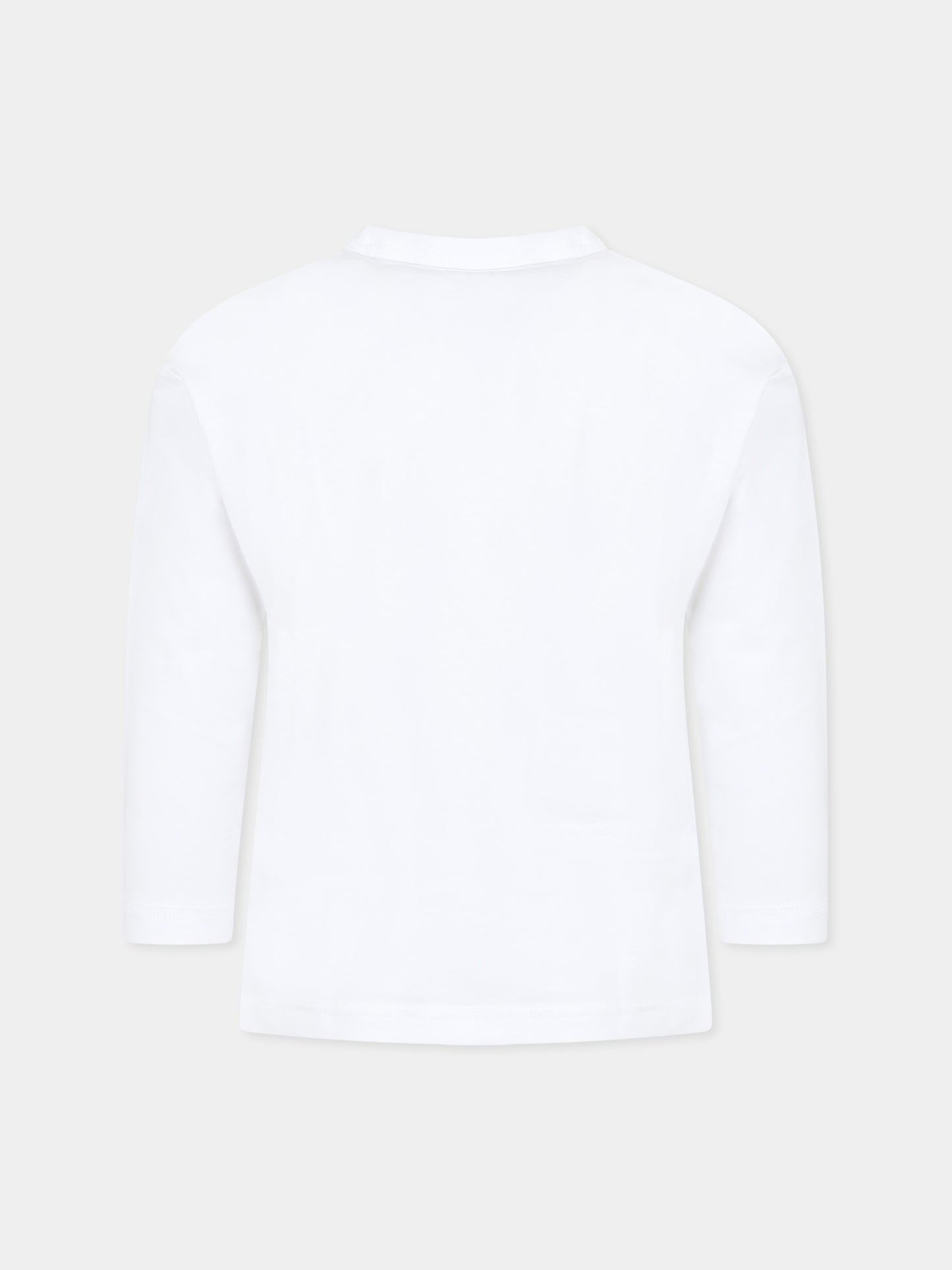 T-shirt bianca per bambino con logo