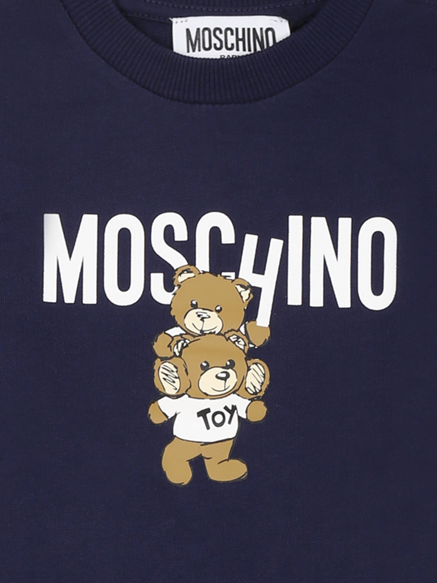 Vestito blu per neonata con due Teddy Bears