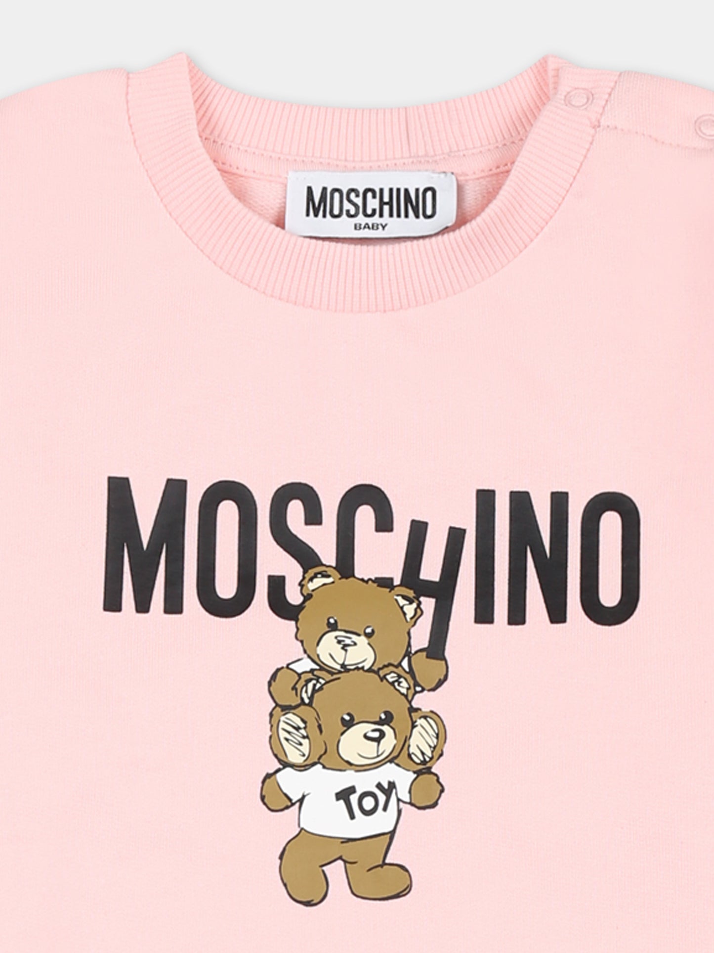 Vestito rosa per neonata con due Teddy Bear