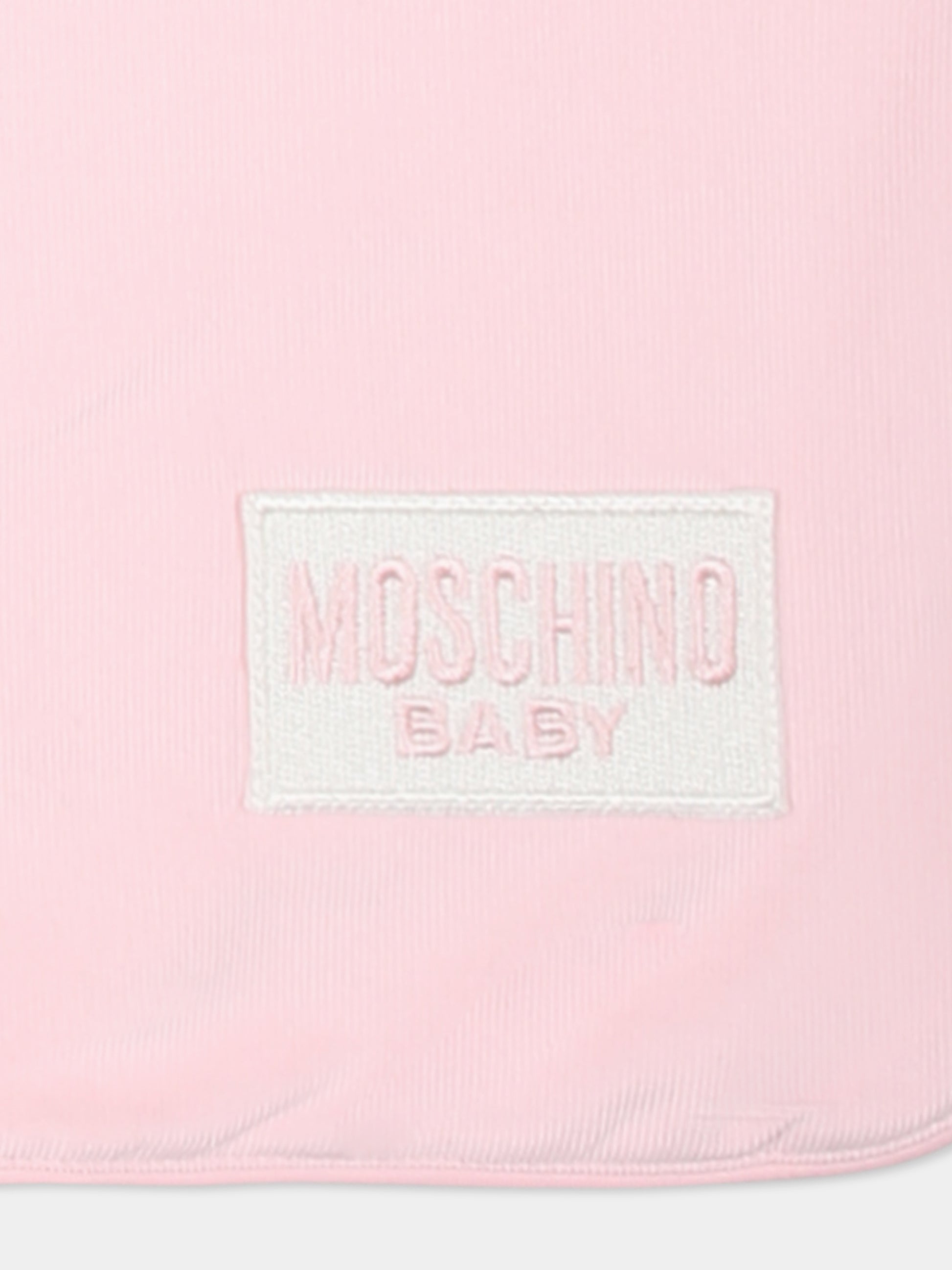 Coperta rosa per neonata con Teddy Bear e stelle,Moschino Kids,MMB00F LWA06 50209