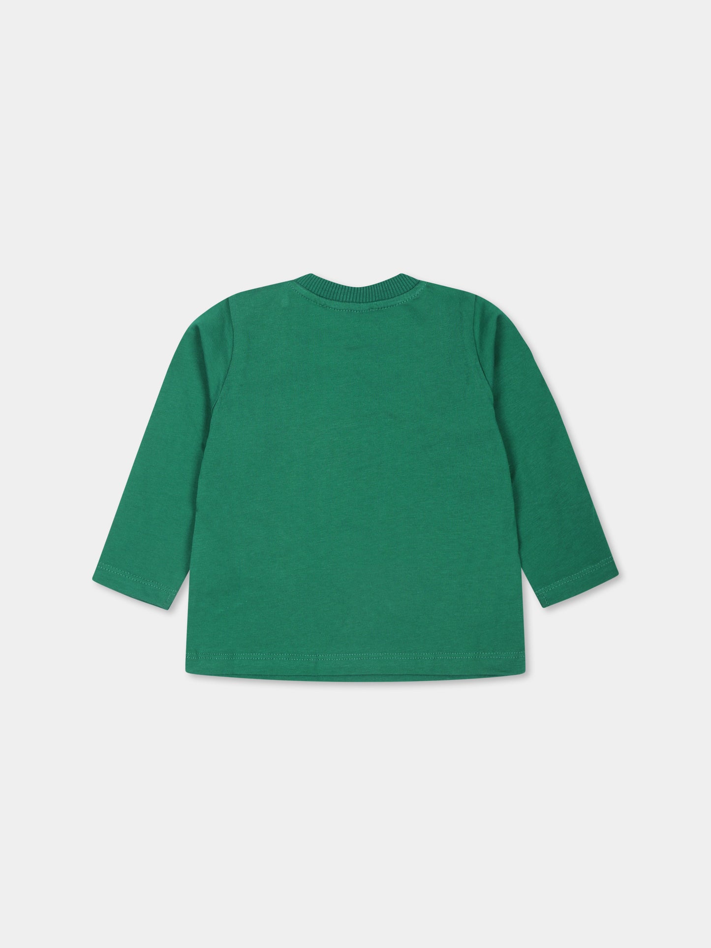 T-shirt verde per neonati con Teddy Bear,Moschino Kids,MMO00R LAA01 30139