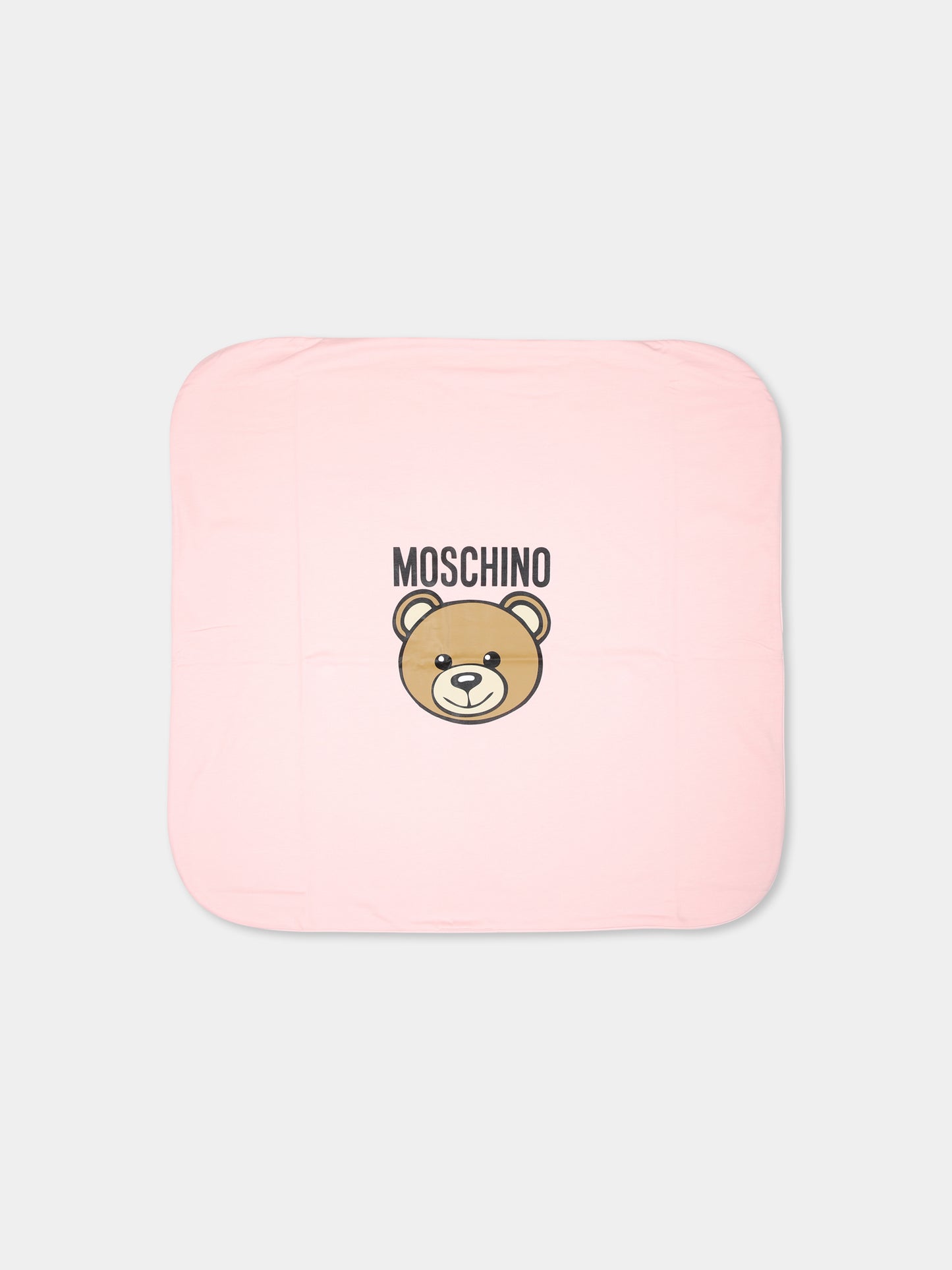 Coperta rosa per neonata con Teddy Bear,Moschino Kids,MUB00G LCA40 50209