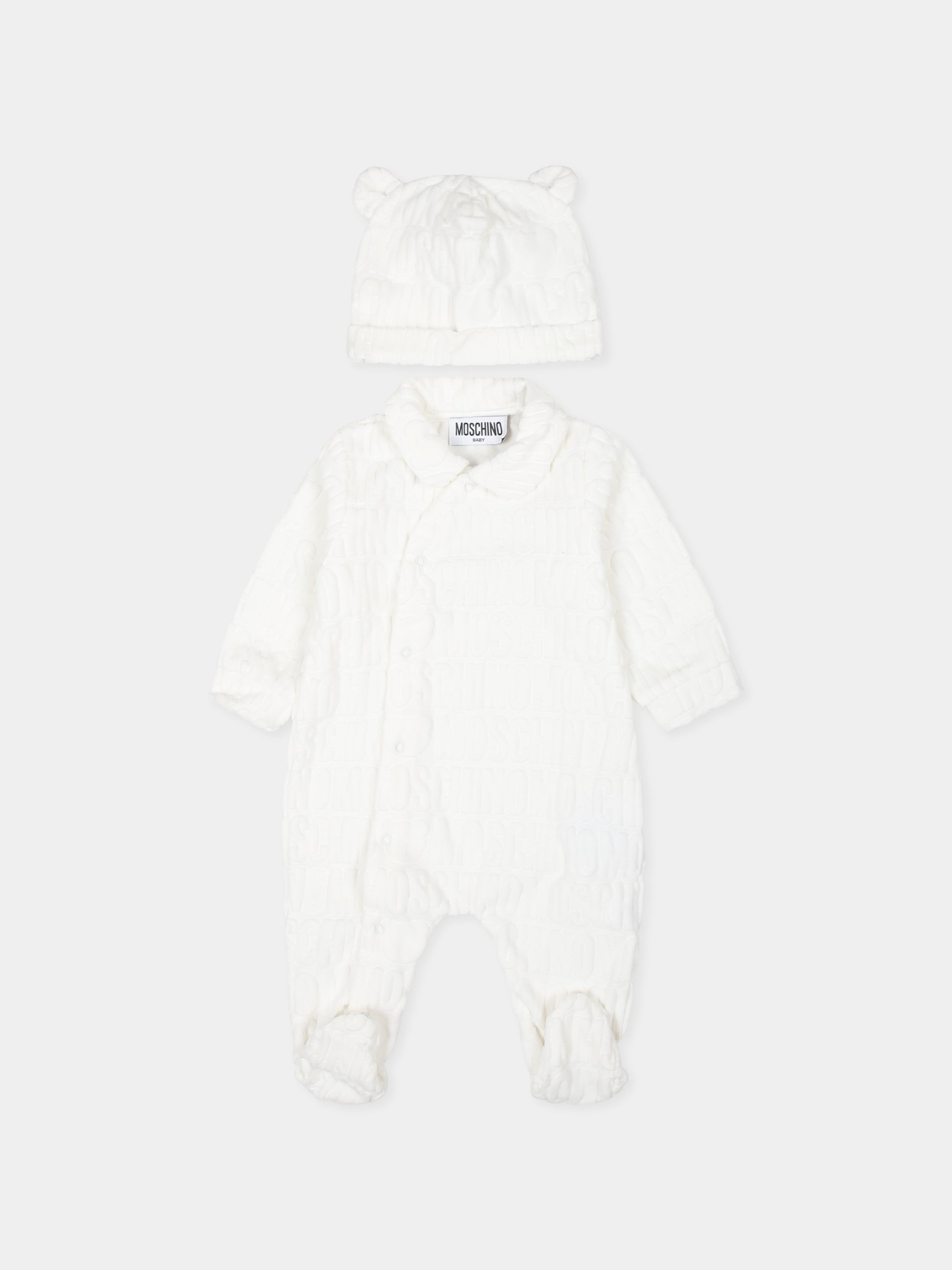 Set tutina avorio per neonati con Teddy Bear,Moschino Kids,MUY071 LGB11 10063