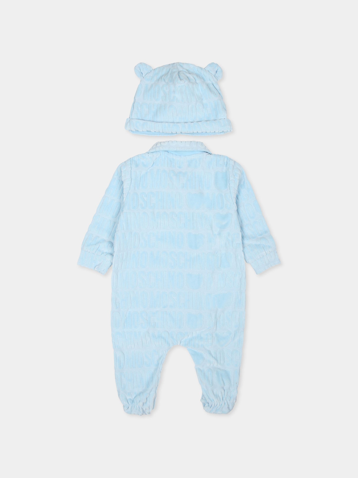 Set tutina celeste per neonato con Teddy Bear,Moschino Kids,MUY071 LGB11 40304