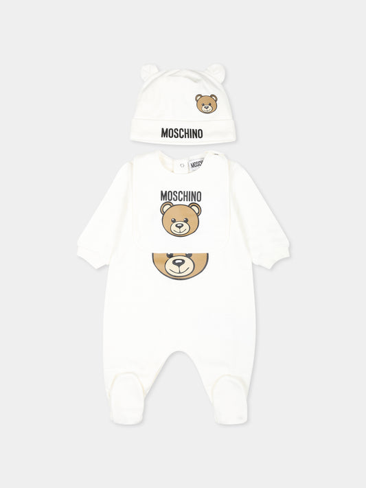 Set tutine avorio per neonati con Teddy Bear