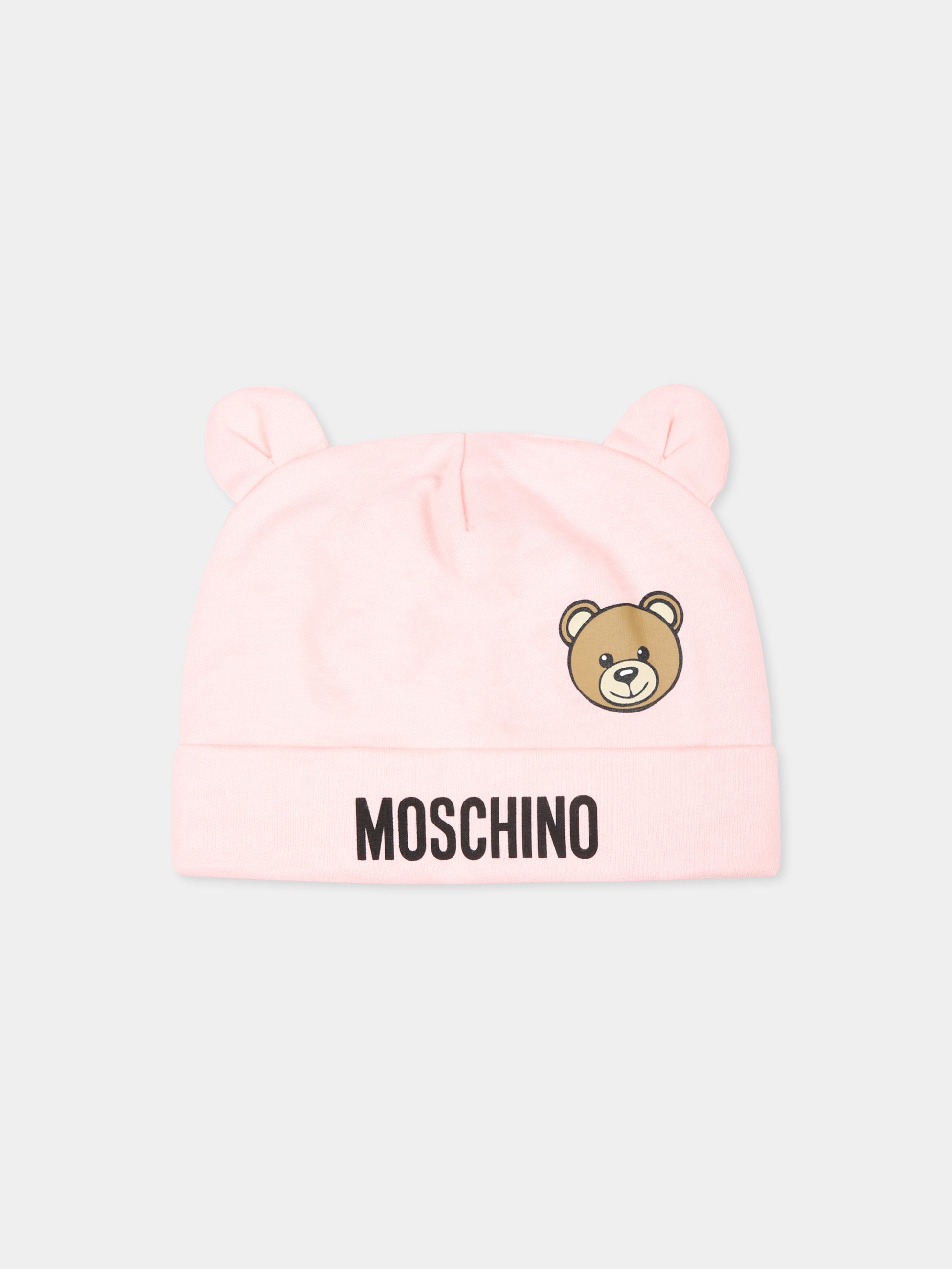 Set tutine rosa per neonata con Teddy Bear,Moschino Kids,MUY077 LCA40 50209