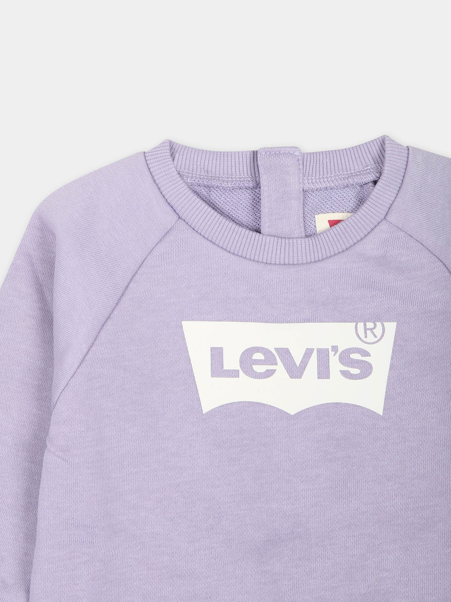 Felpa viola per neonata con logo,Levi's Kids,1E6660 PAR