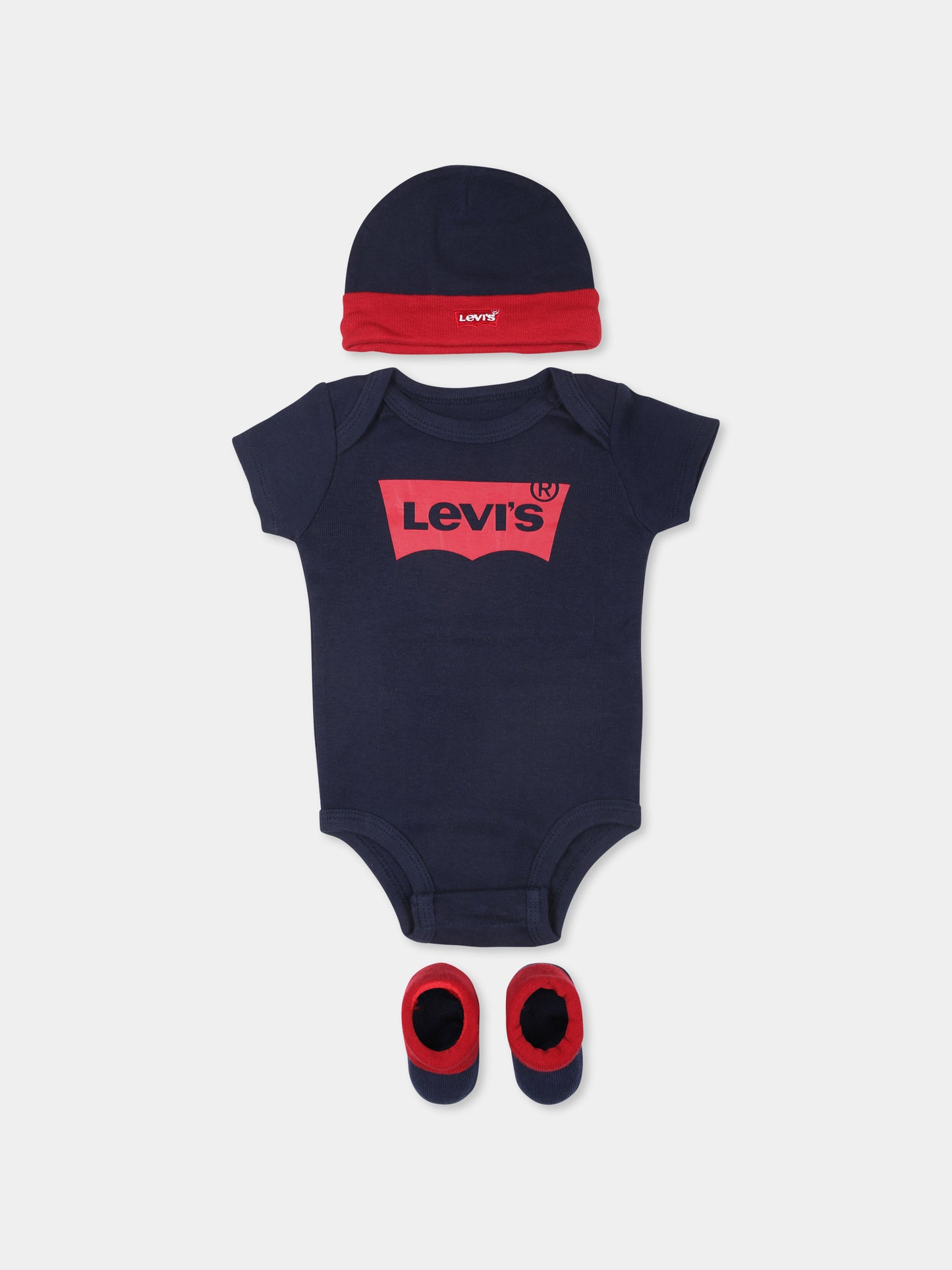 Set body blu per neonato con logo,Levi's Kids,L0019 C8D