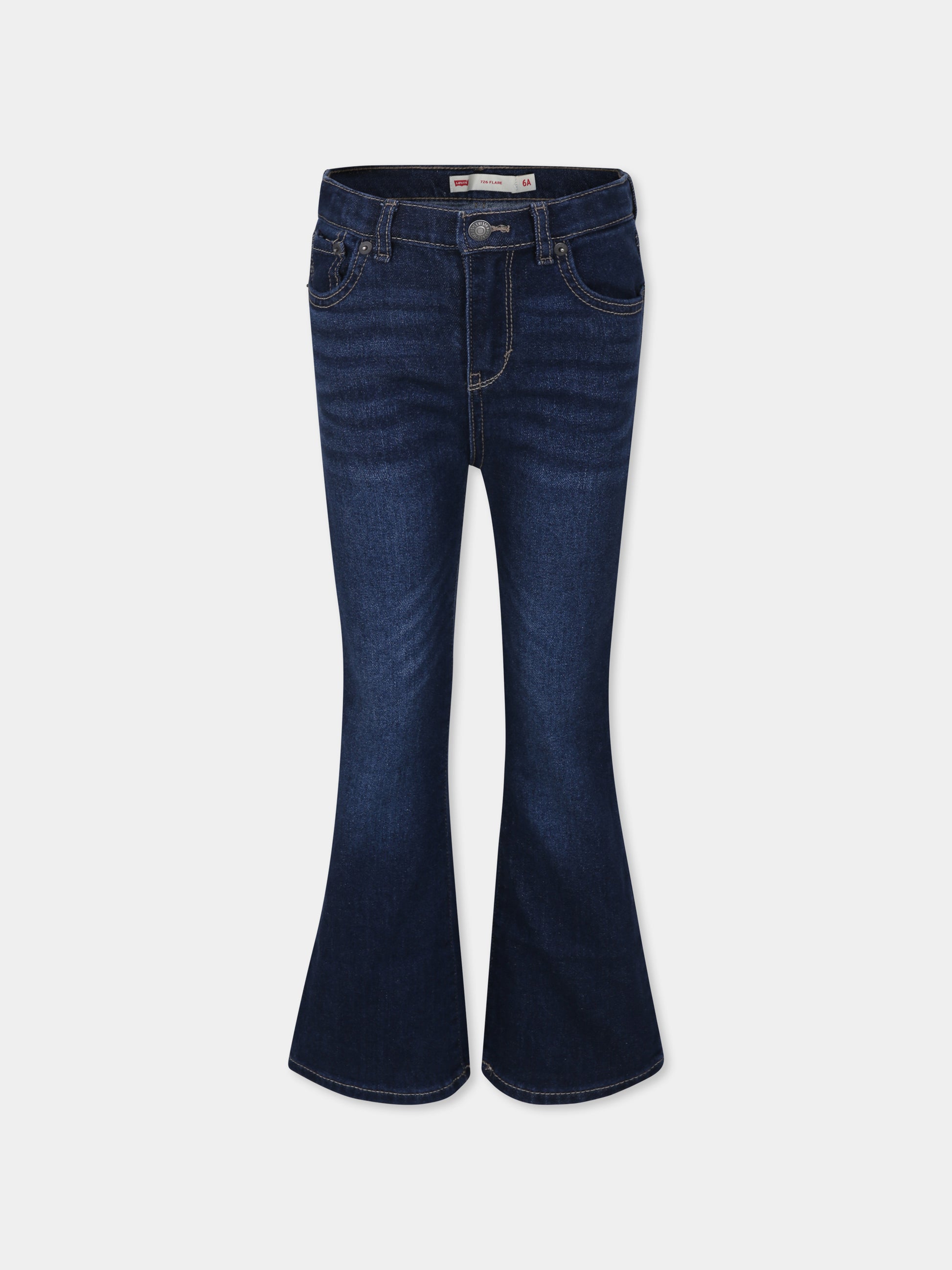 Jeans in denim 726 per bambina con patch logato,Levi's Kids,EG970 D5K