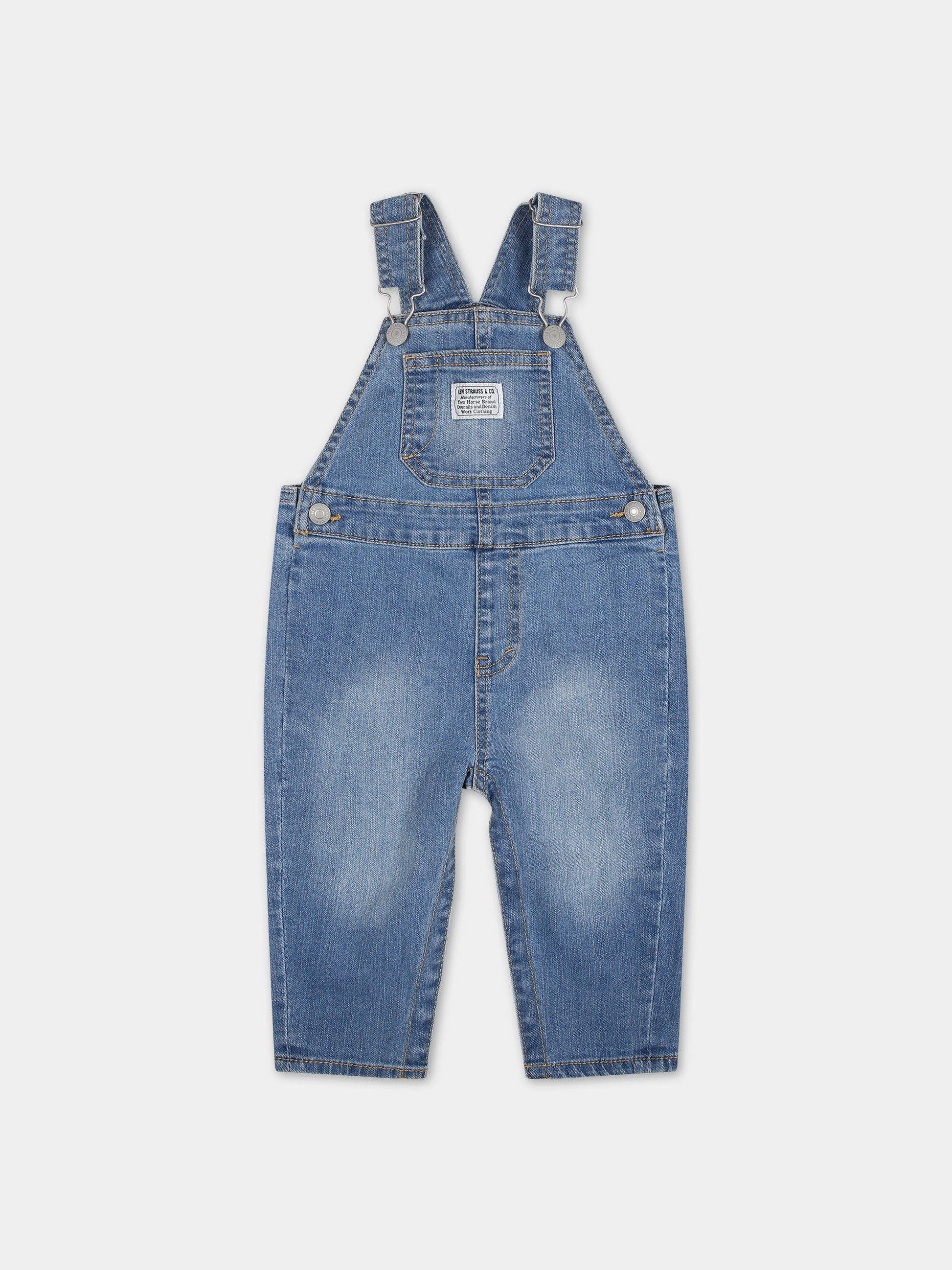 Salopette in denim per neonato,Levi's Kids,23WMLK6ED533 M9I