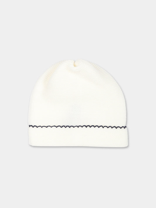 Cappello bianco per neonati,Little Bear,9121 LATTE/BLU