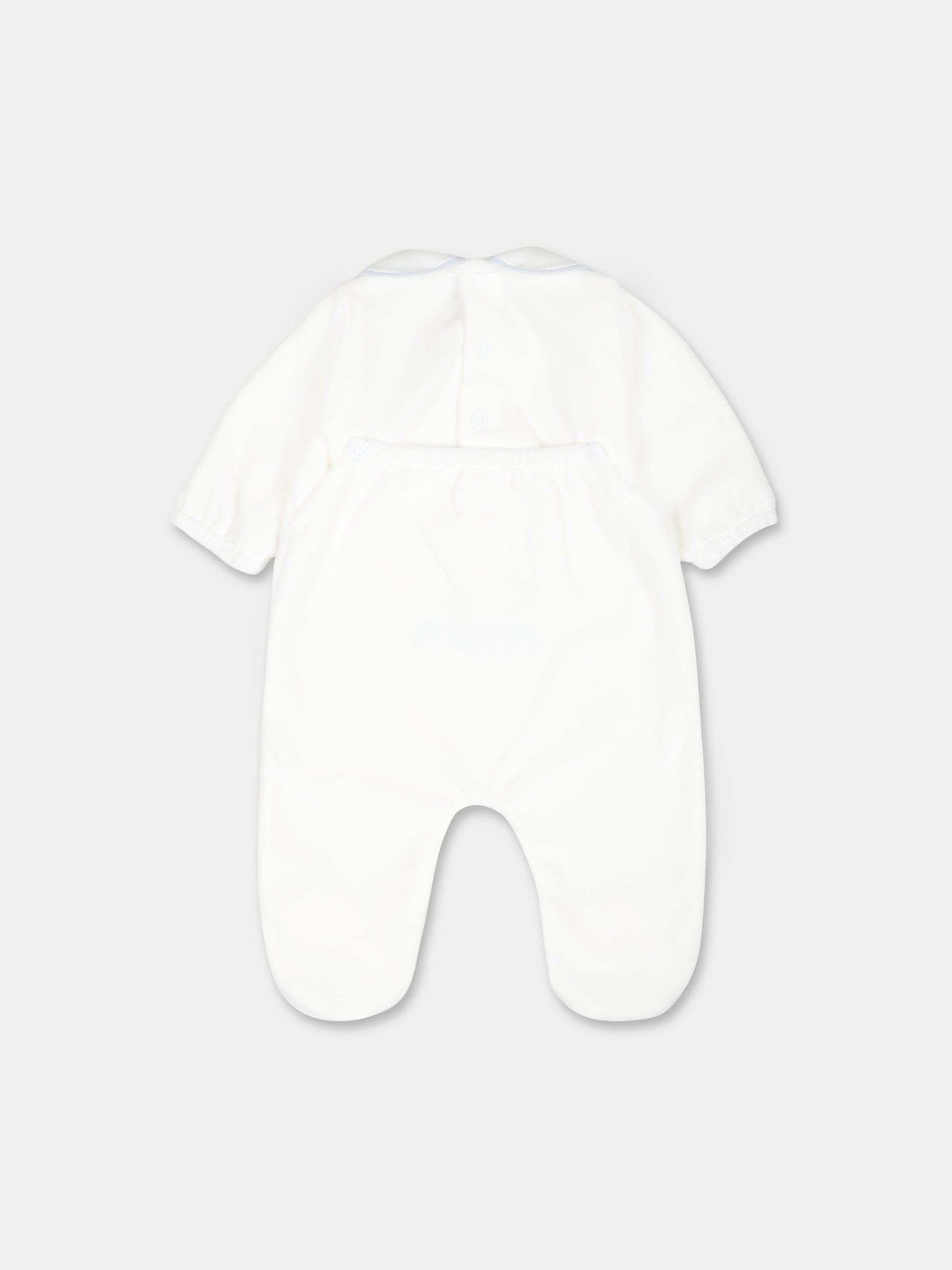 Tutina bianca per neonato con scritta Mum,Little Bear,9038 LATTE/CIELO