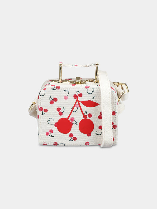 Borsa avorio Aimane per bambina con iconiche ciliegie rosse,Bonpoint,W04GBAW00005 003