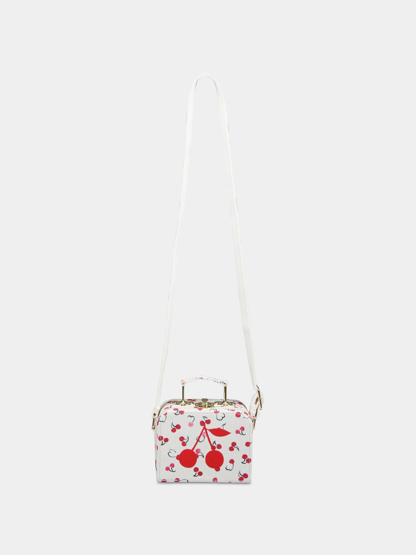 Borsa avorio Aimane per bambina con iconiche ciliegie rosse,Bonpoint,W04GBAW00005 003