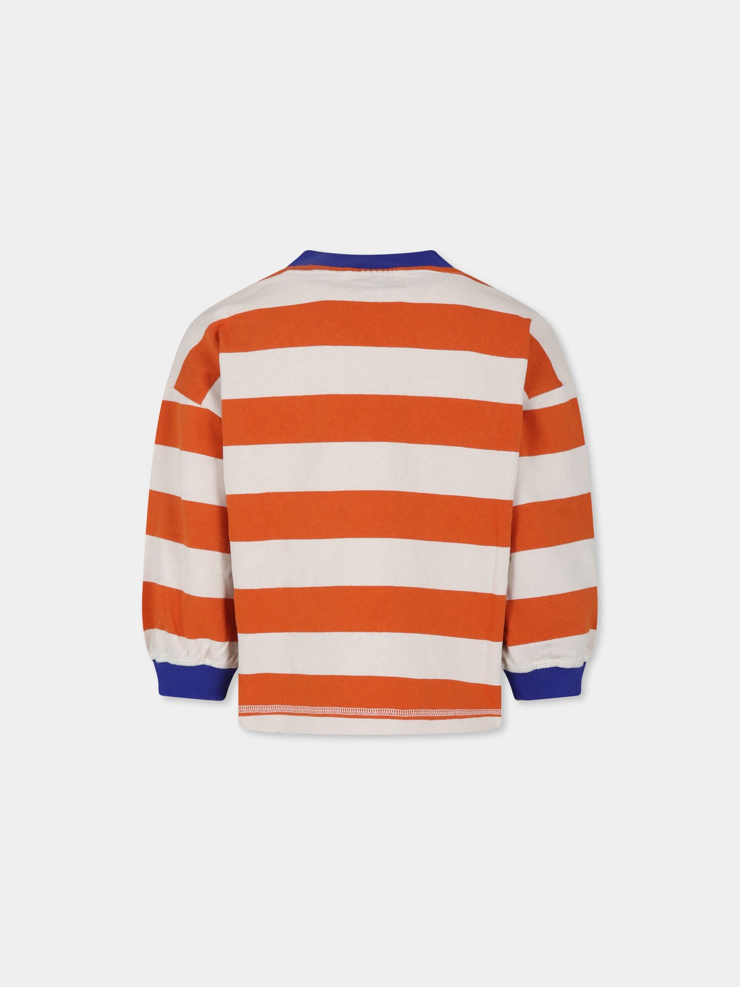 T-shirt arancione per bambini con logo,Bobo Choses,B224AC022