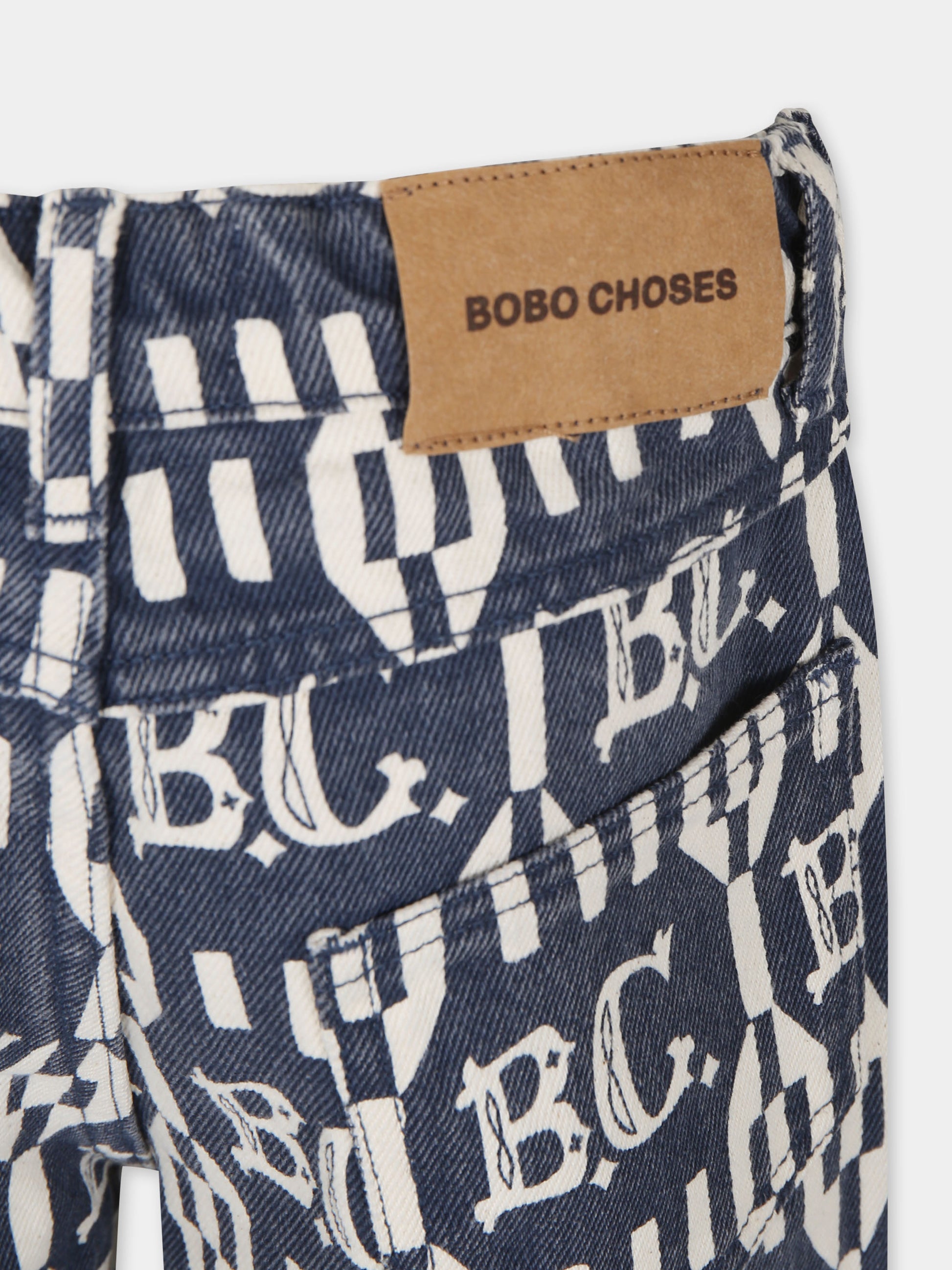 Jeans blu per bambini con logo,Bobo Choses,B224AC104