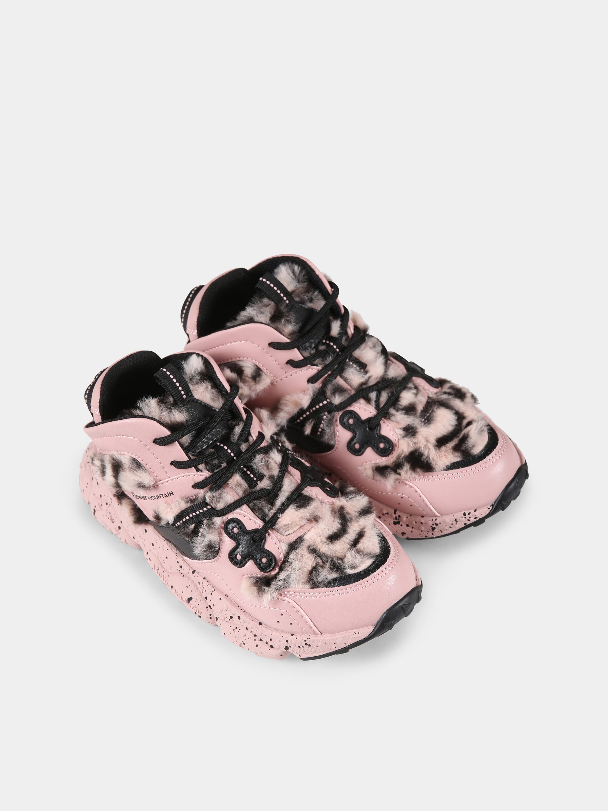 Sneakers Yamano rosa per bambina con logo,Flower Mountain,1M40 001 2018658 03