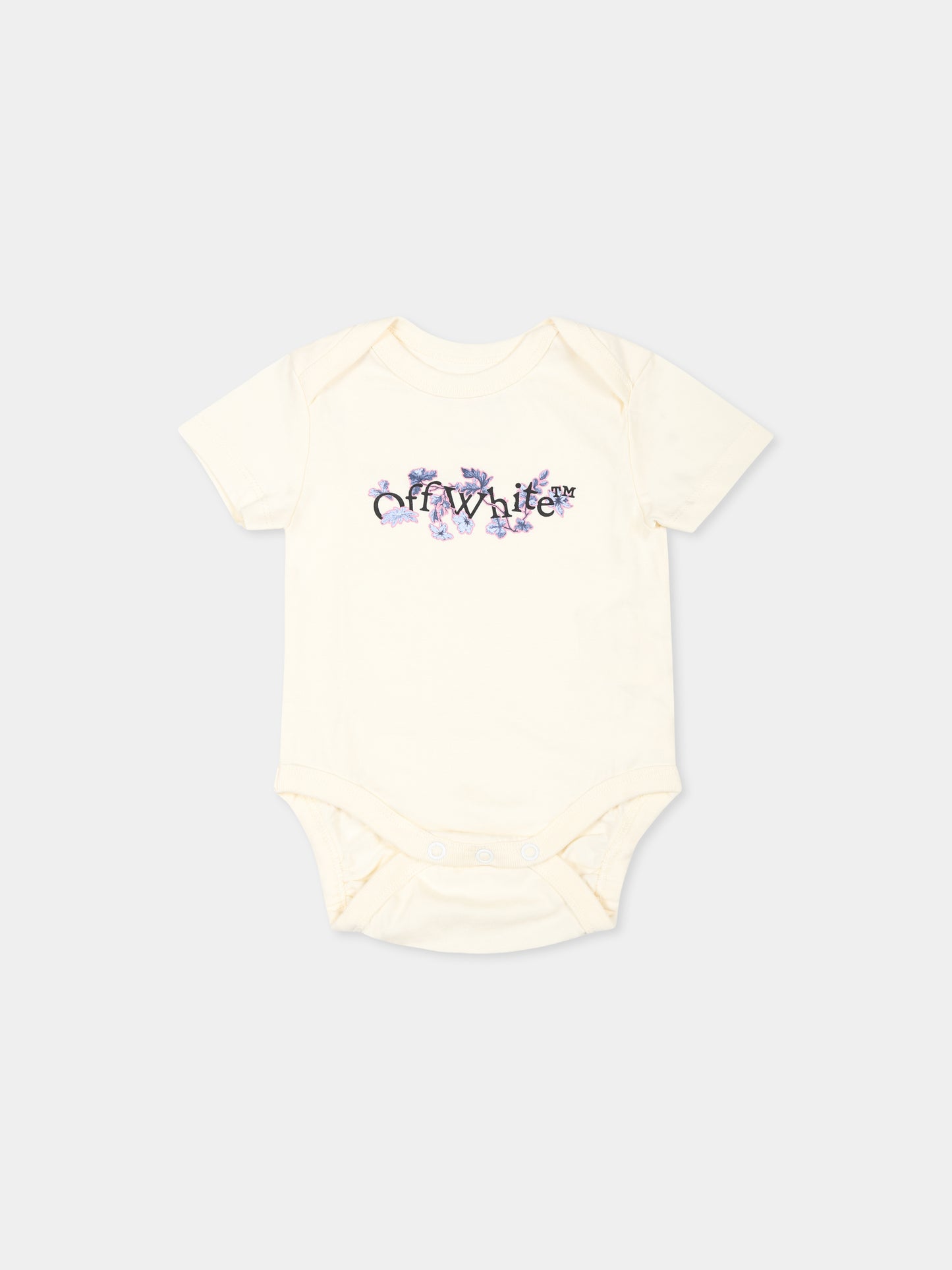 Set body multicolor per neonata con logo,Off White,OG2X009F24JER0018484